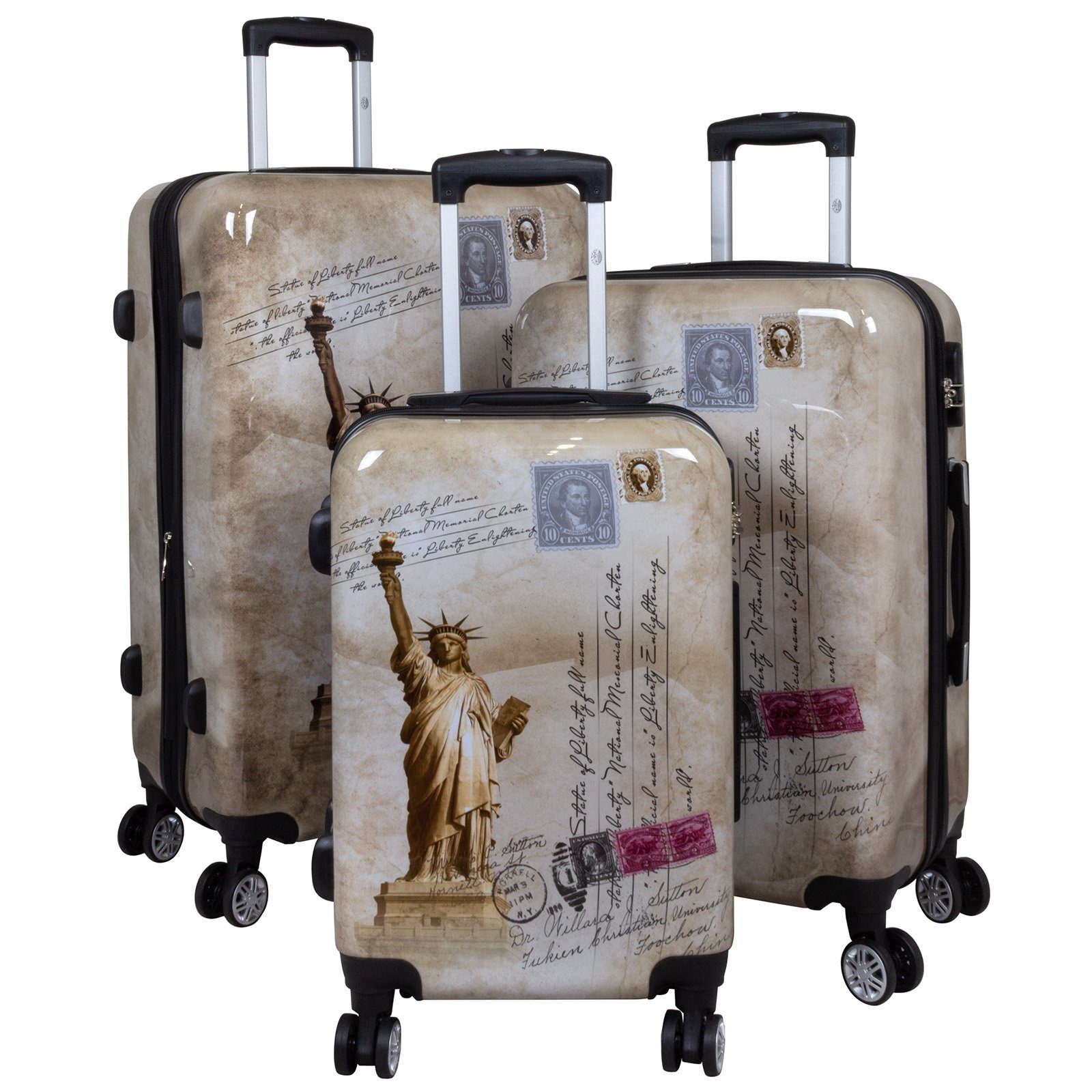Trendyshop365 Hartschalen-Trolley New York - Freiheitsstatue, günstig online kaufen