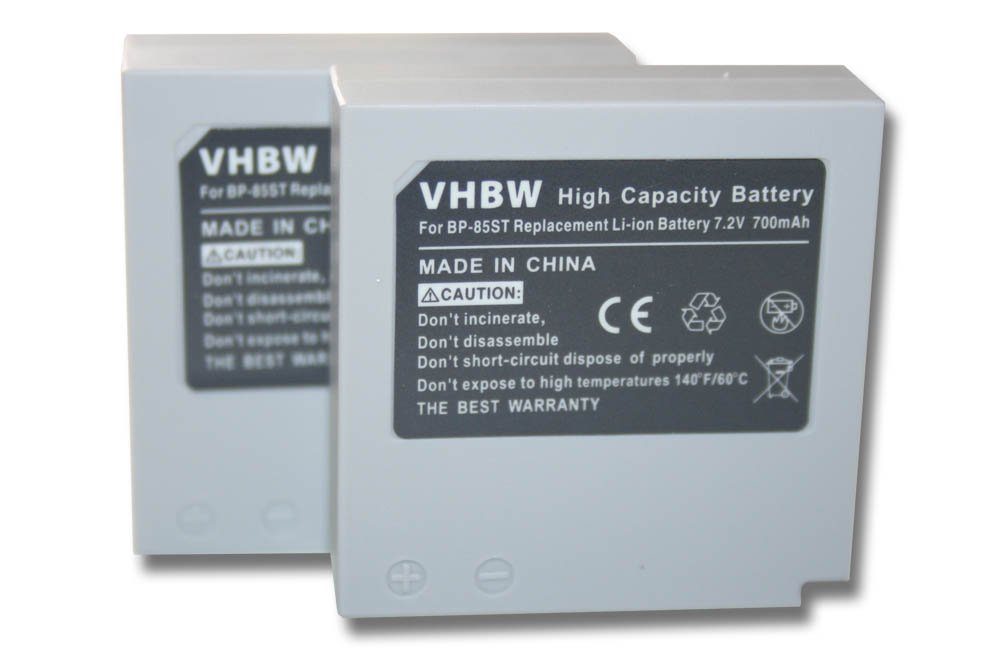 vhbw passend für Samsung HMX-H100, HMX-H104, HMX-H105, HMX-H106, SC-HMX10, Kamera-Akku 700 mAh