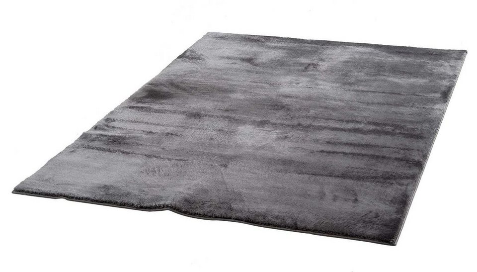 Teppich LOFT, Anthrazit, 120 x 170 cm, Polyester, Uni, merinos, rechteckig,  Höhe: 19 mm