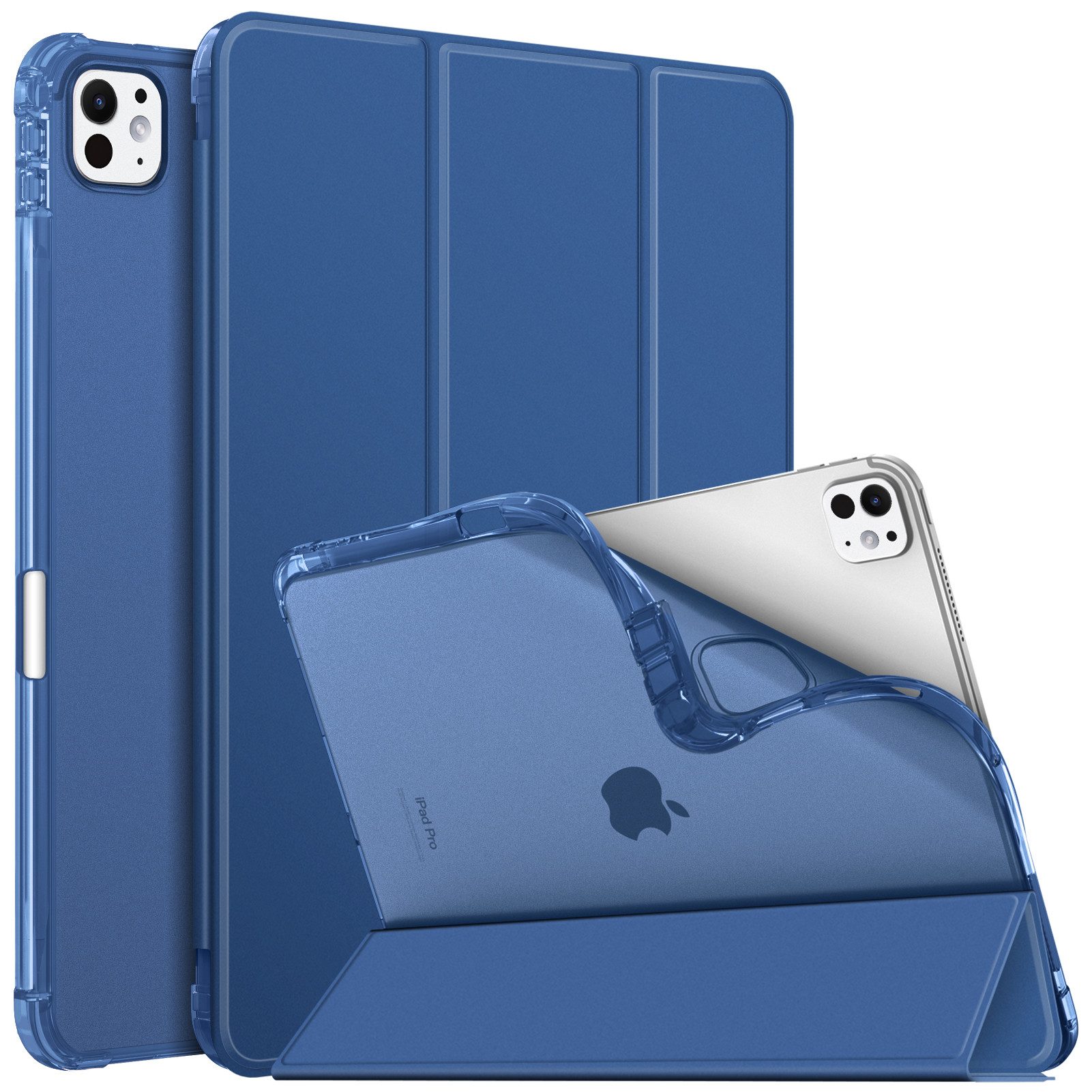 Fintie Tablet-Hülle für iPad Pro 11 Zoll (M5/M4) 2025/2024 mit Stifthalter, TPU Soft Transparenter Rückseite Abdeckung Hülle Intelligent Case