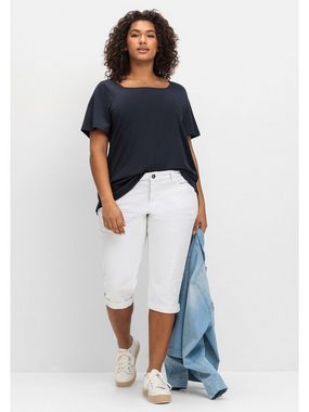 Sheego T-Shirt Große Größen mit Flügelärmeln und Karree-Ausschnitt