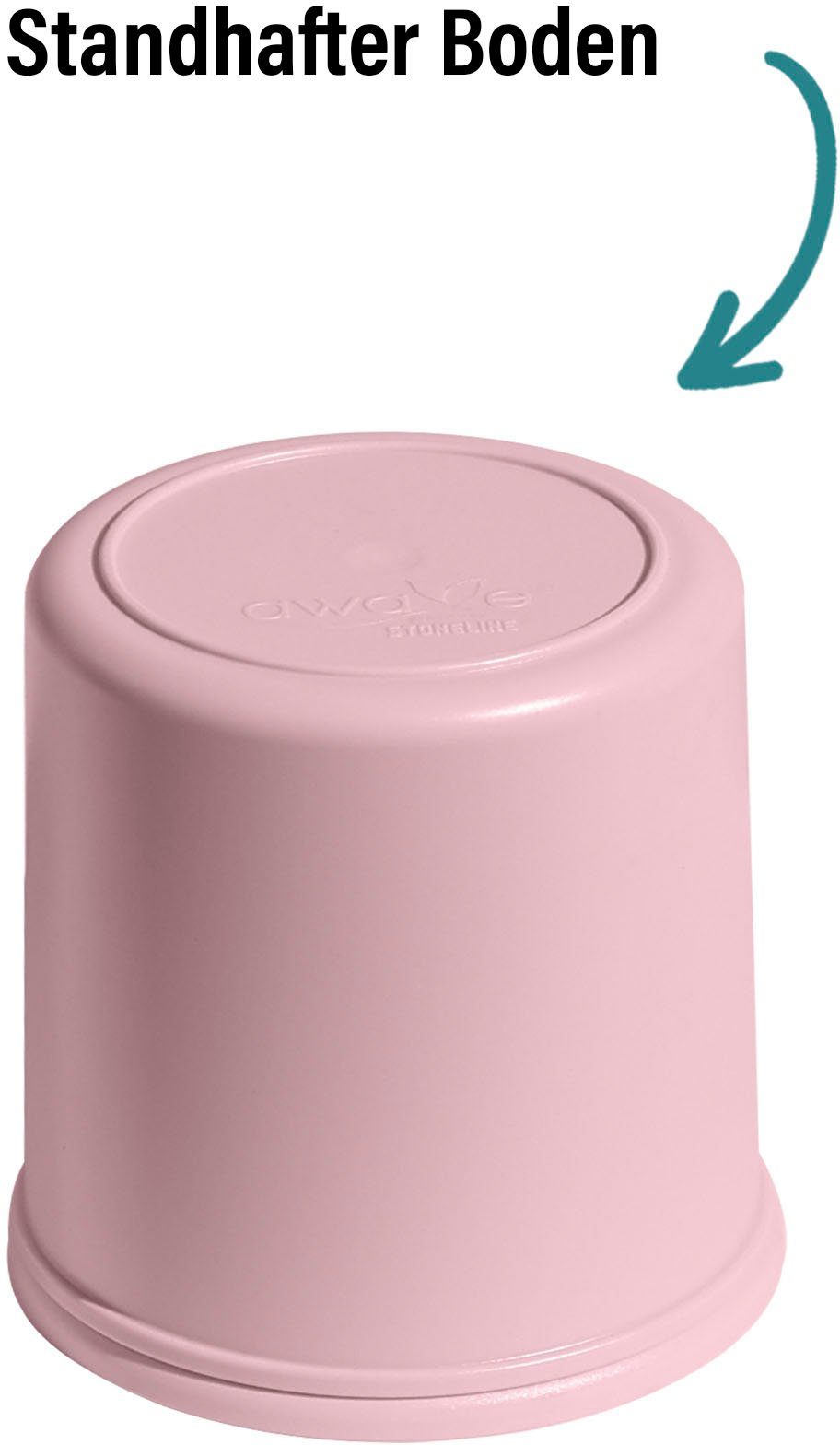 AWAVE® Frischhaltedose AWAVE, Kunststoff, (1-tlg), rosé mit rPET