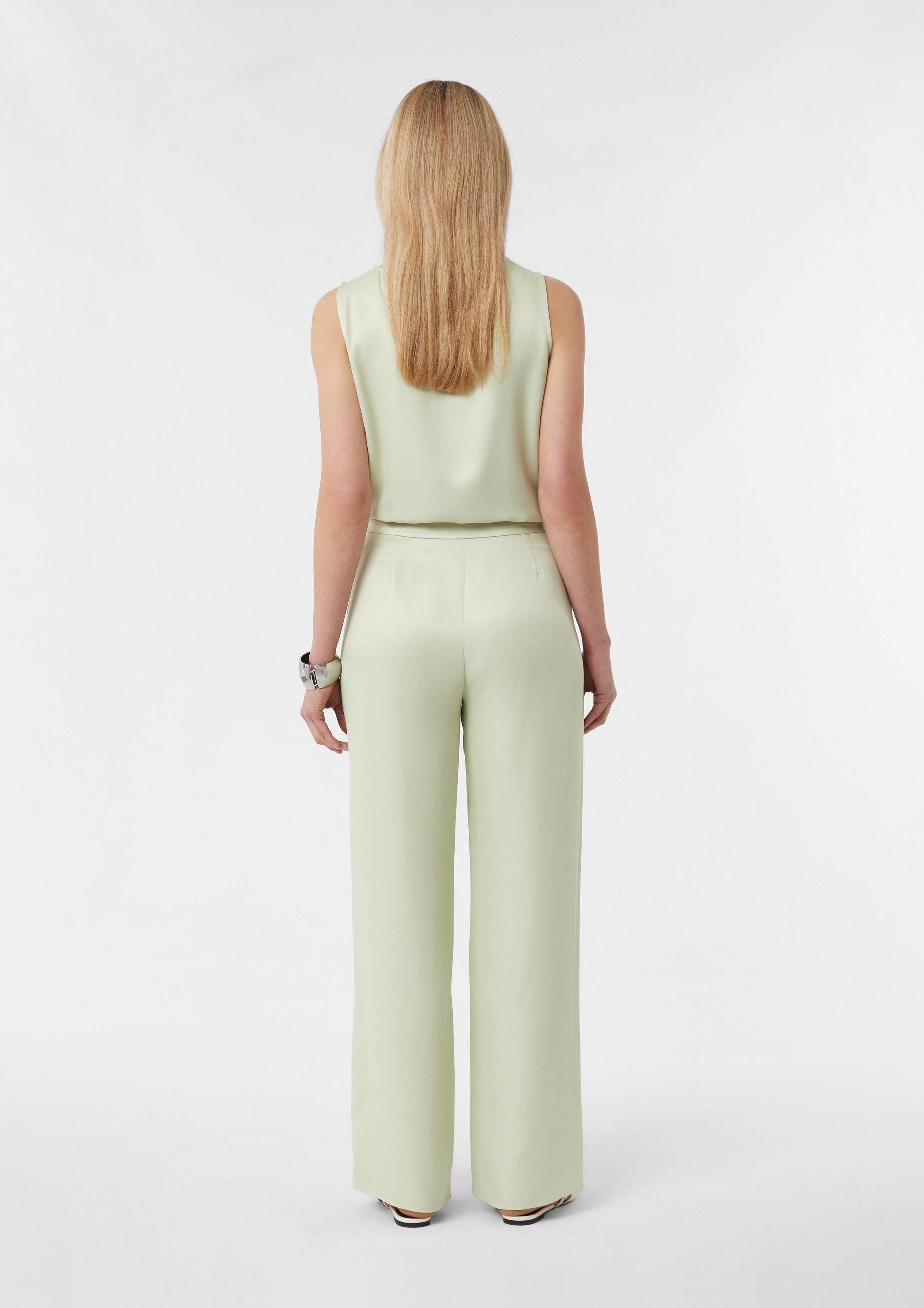 comma Chinos Hose Fließende Hose aus Viskosesatin