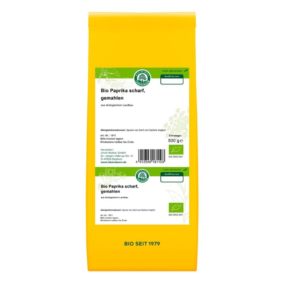 Lebensbaum Gewürz Paprika scharf gemahlen 500g