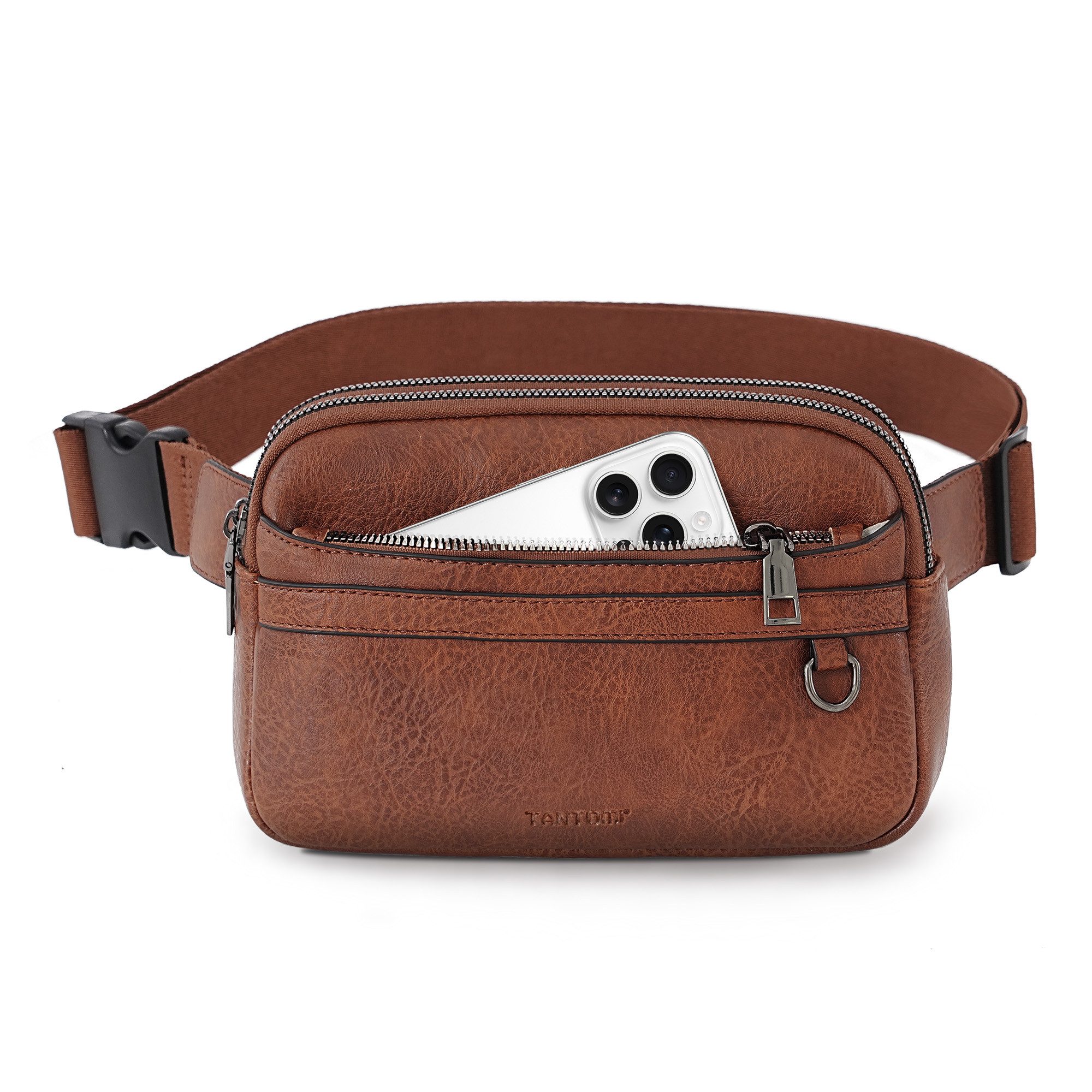 TANTOMI Umhängetasche Umhängetasche Damen, Bauchtasche Damen Elegant Gürteltasche, mit Zwei-Wege-Reißverschluss, Crossbody Bag