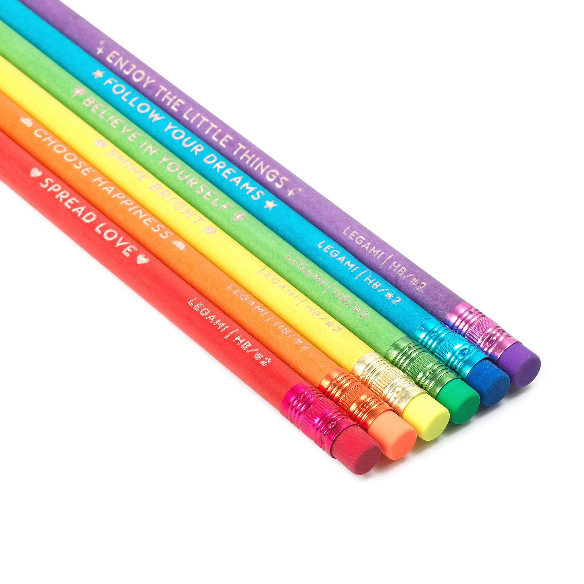 Legami Bleistift Bleistift-Set Regenbogen (6 Stifte)