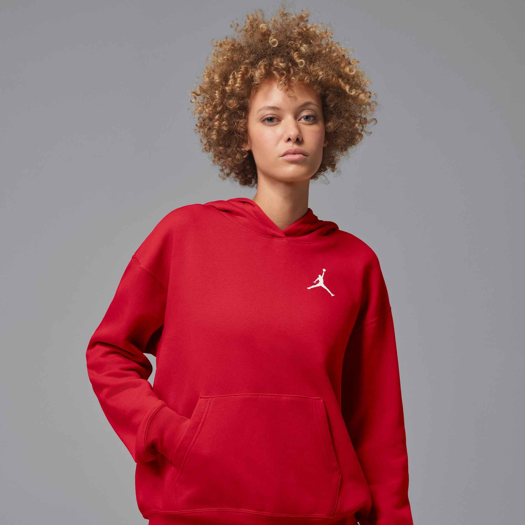 Jordan Kapuzensweatshirt W J JUMPMAN FLC PO 2 mit Kapuze und Kängurutasche, Basic Passform, in normaler Länge