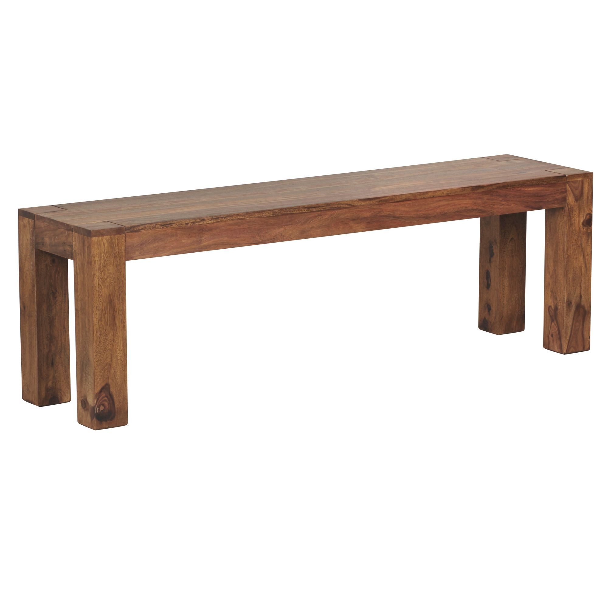 furnicato Sitzbank Esszimmer MUMBAI Massivholz, Walnuss finish Holz-Bank (1-St)