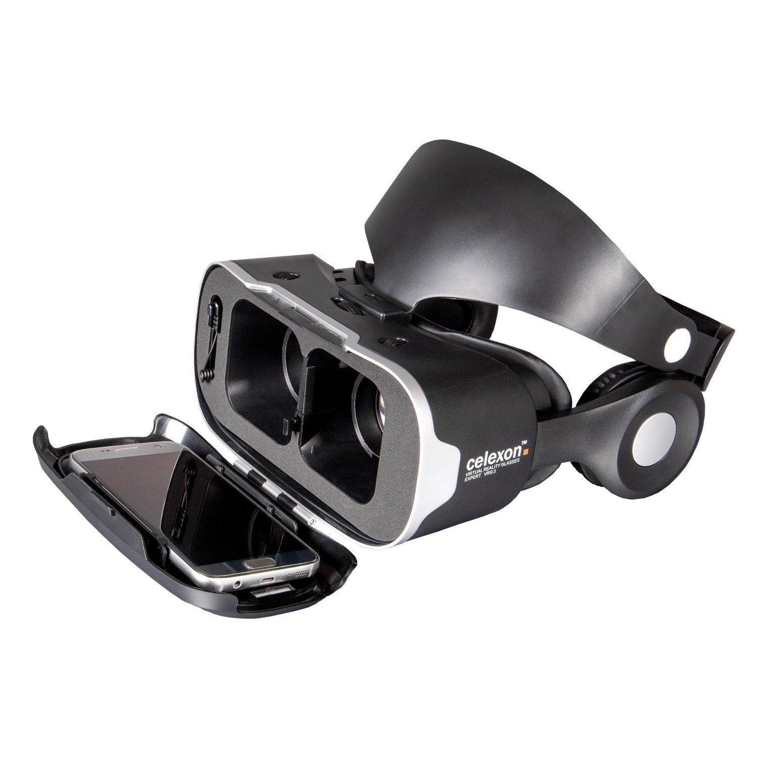 Celexon Expert - 3D Virtual Reality Brille VRG Plus Virtual-Reality-Headset (Passiv, Pupillen- / Sehstärkeneinstellung, für Smartphones von 3,5” bis 5,7)
