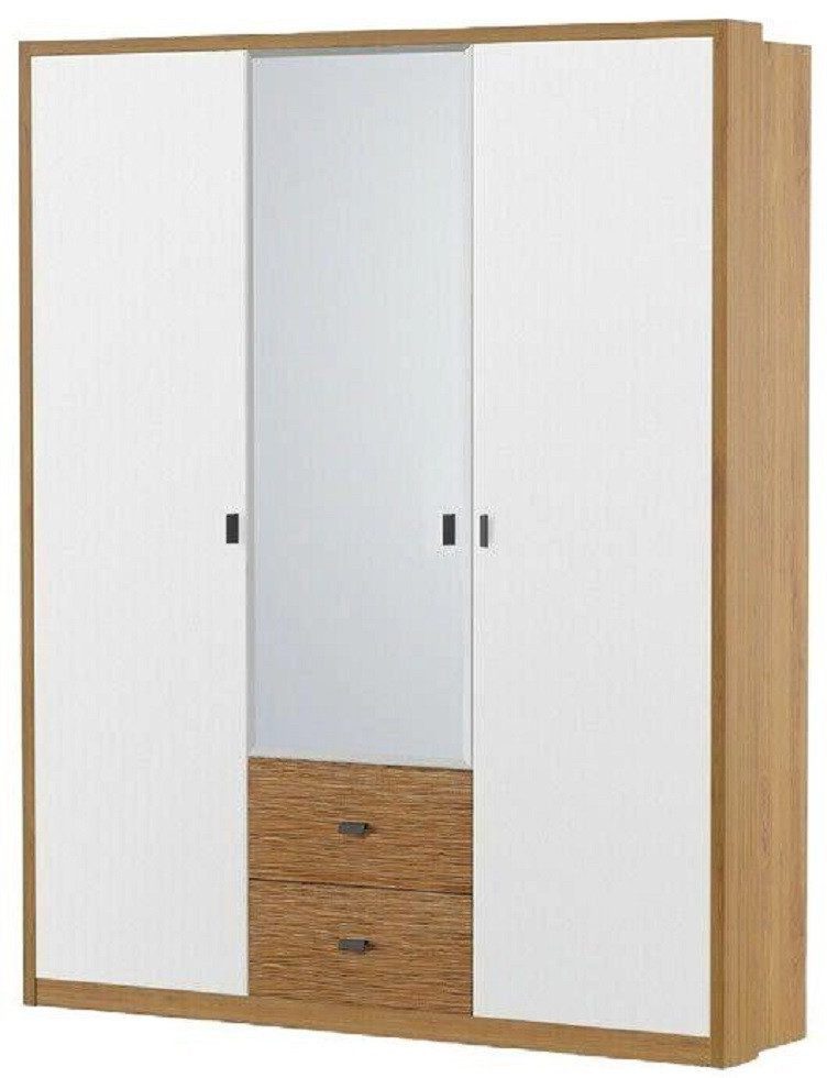 Xlmoebel Kleiderschrank Eleganter Holzschrank mit Spiegel und modernem Design (1-St., Kleiderschrank) Hergestellt in Europa