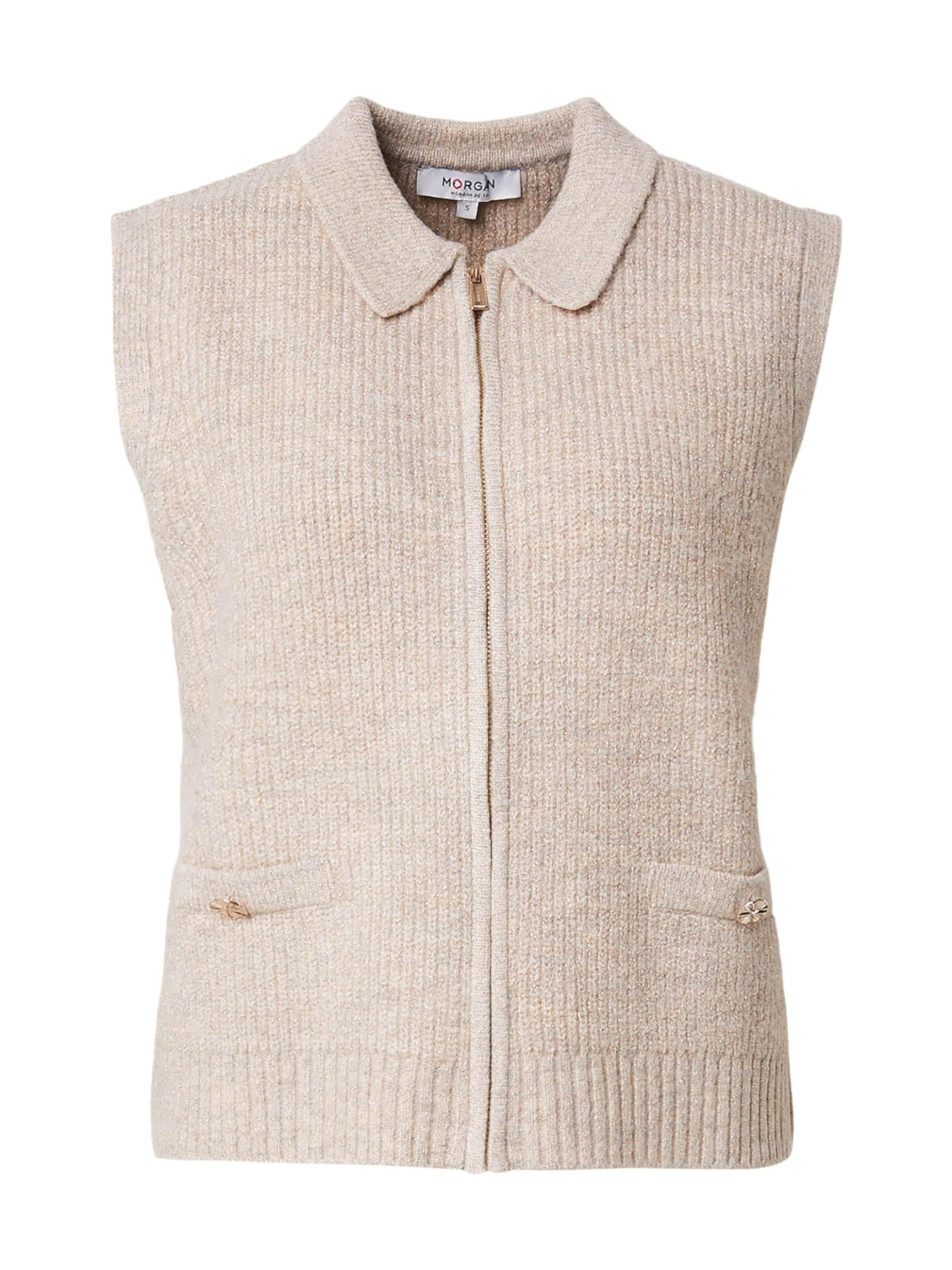 MORGAN Strickweste 261-MVIRGI (1-tlg) Plain/ohne Details