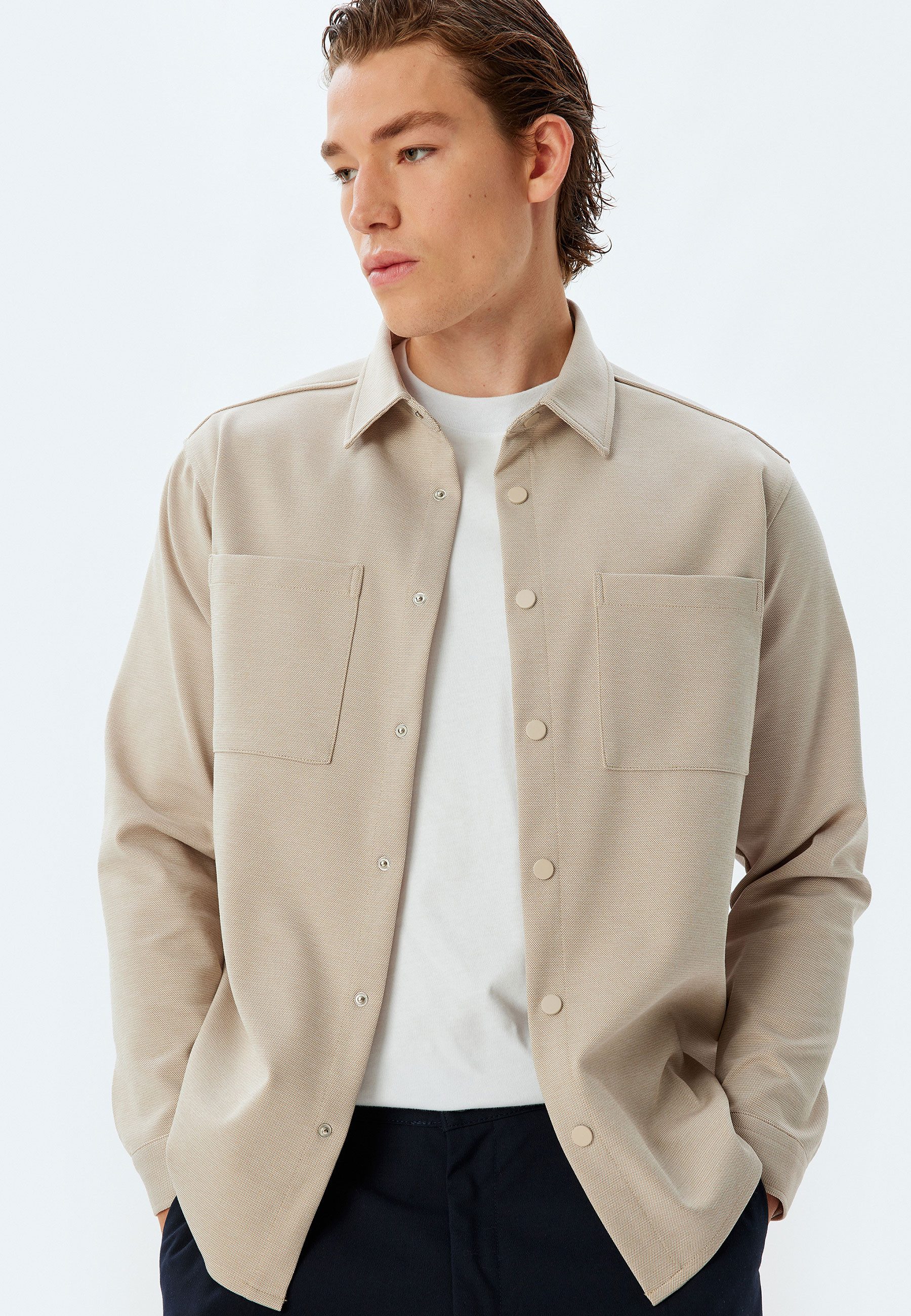 Langarmshirt Hemdkragen Langärmelig