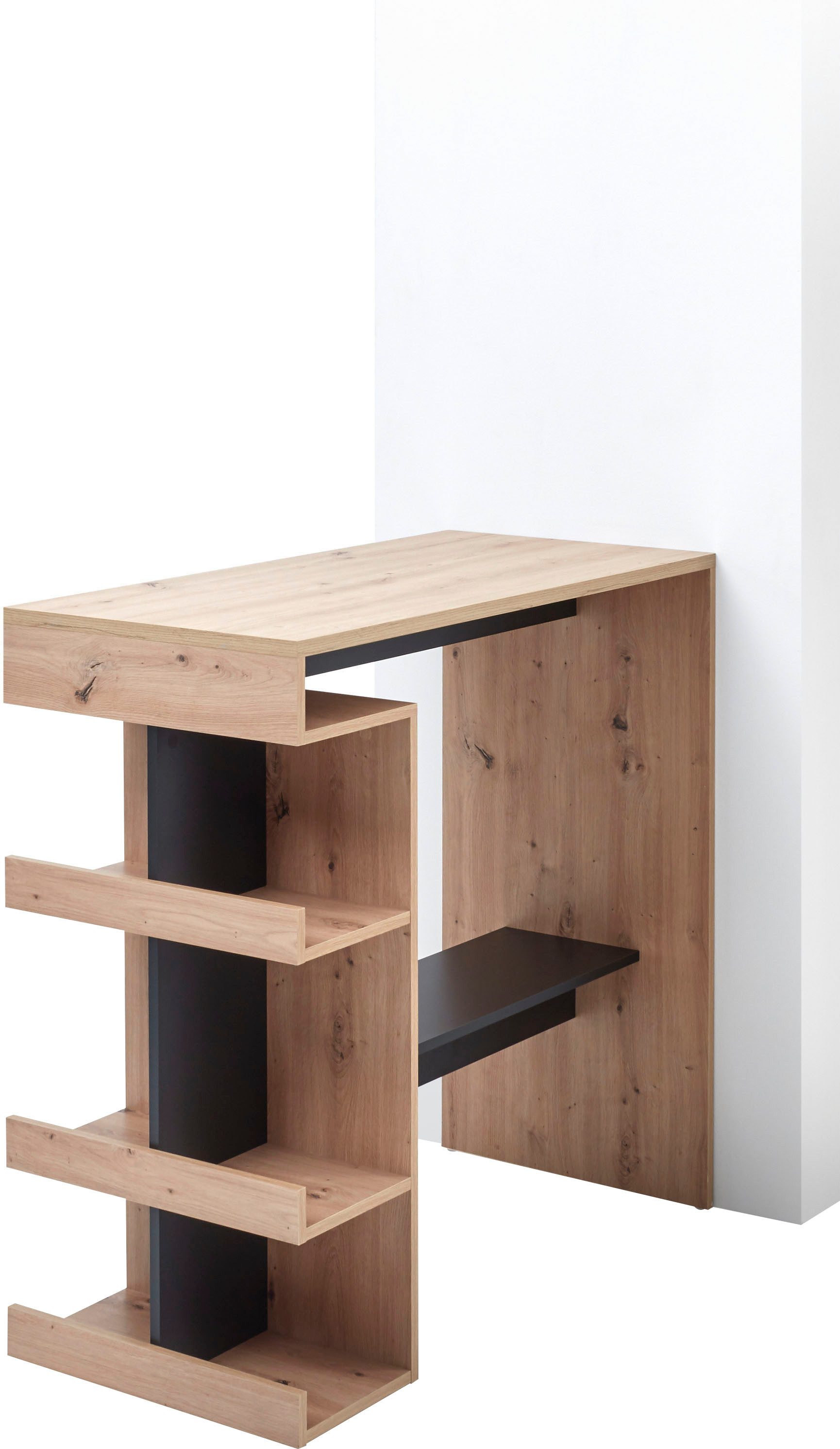 Stolkom Sp.z.o.o. Bartisch Smash, Eiche Artisan Dekor, Tisch mit Ablagefäch günstig online kaufen