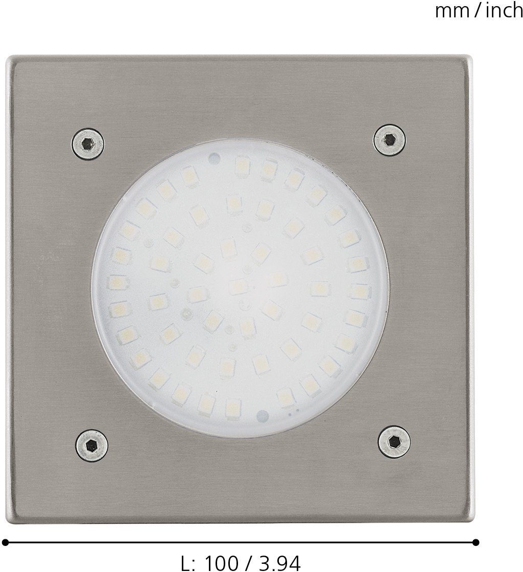 LAMEDO, Warmweiß, fest LED Bodeneinbauleuchte LED EGLO Outdoor - LED integriert, Einbauleuchte