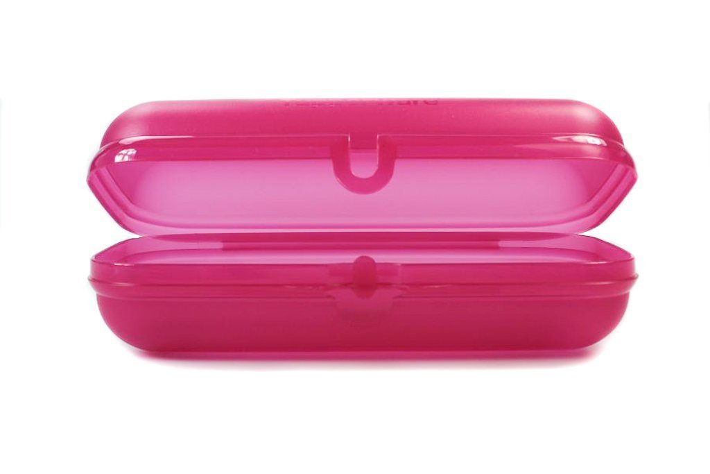 TUPPERWARE Lunchbox Maxi-Twin pink Brotdose Behälter + SPÜLTUCH, Snackbox