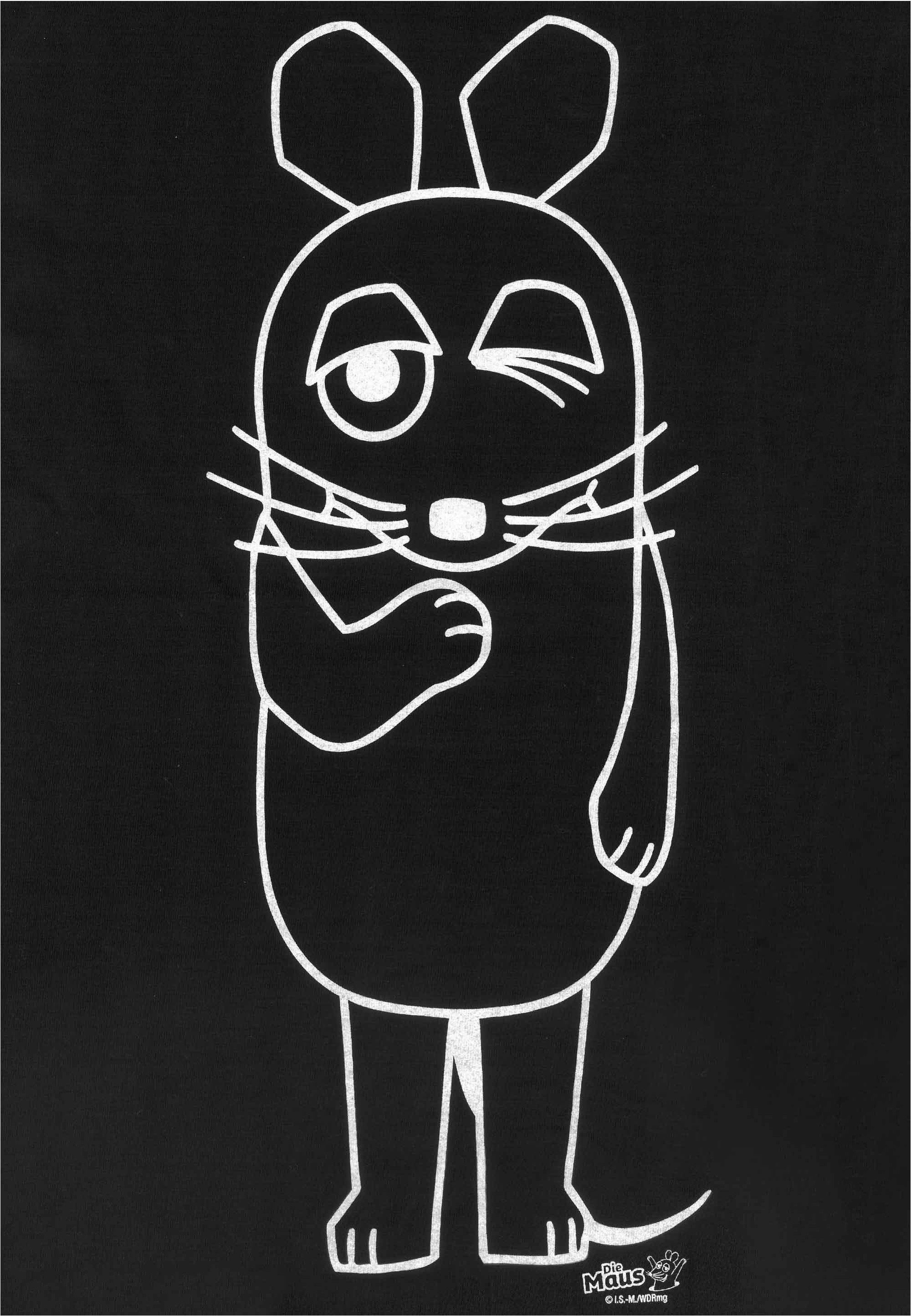 LOGOSHIRT T-Shirt Maus - Outline mit coolem Print