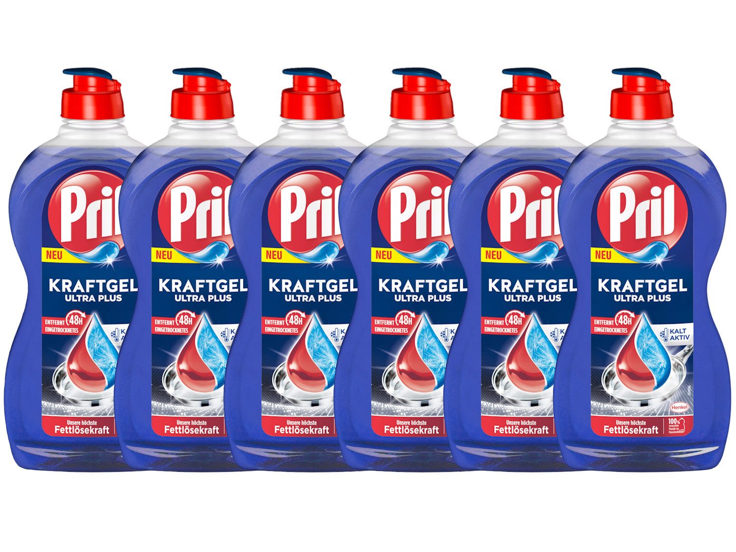 Kraftgel Ultra Plus 6 x 450ml Geschirrspülmittel