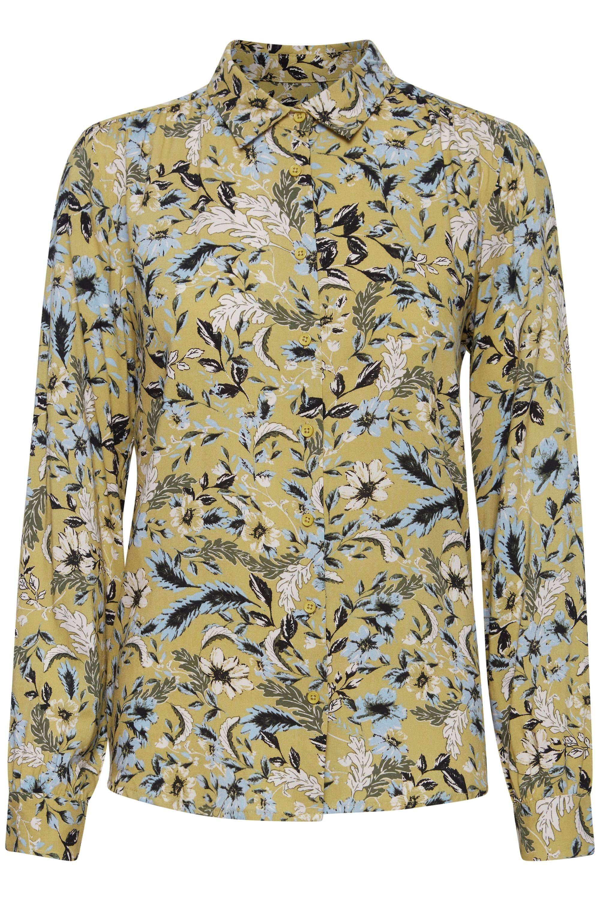 Ichi Langarmbluse IHVERA SH3 - (150730) Allover-Muster Moss Southern Bluse mit 20113529