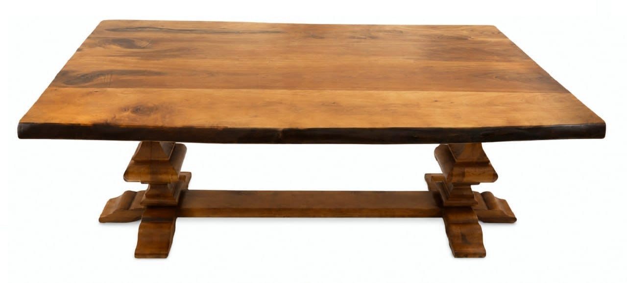 JVmoebel Esstisch Wohnzimmertisch Massivholz Holzrahmen modernes Design rechteckig Natur (1-St., 1-tlg)