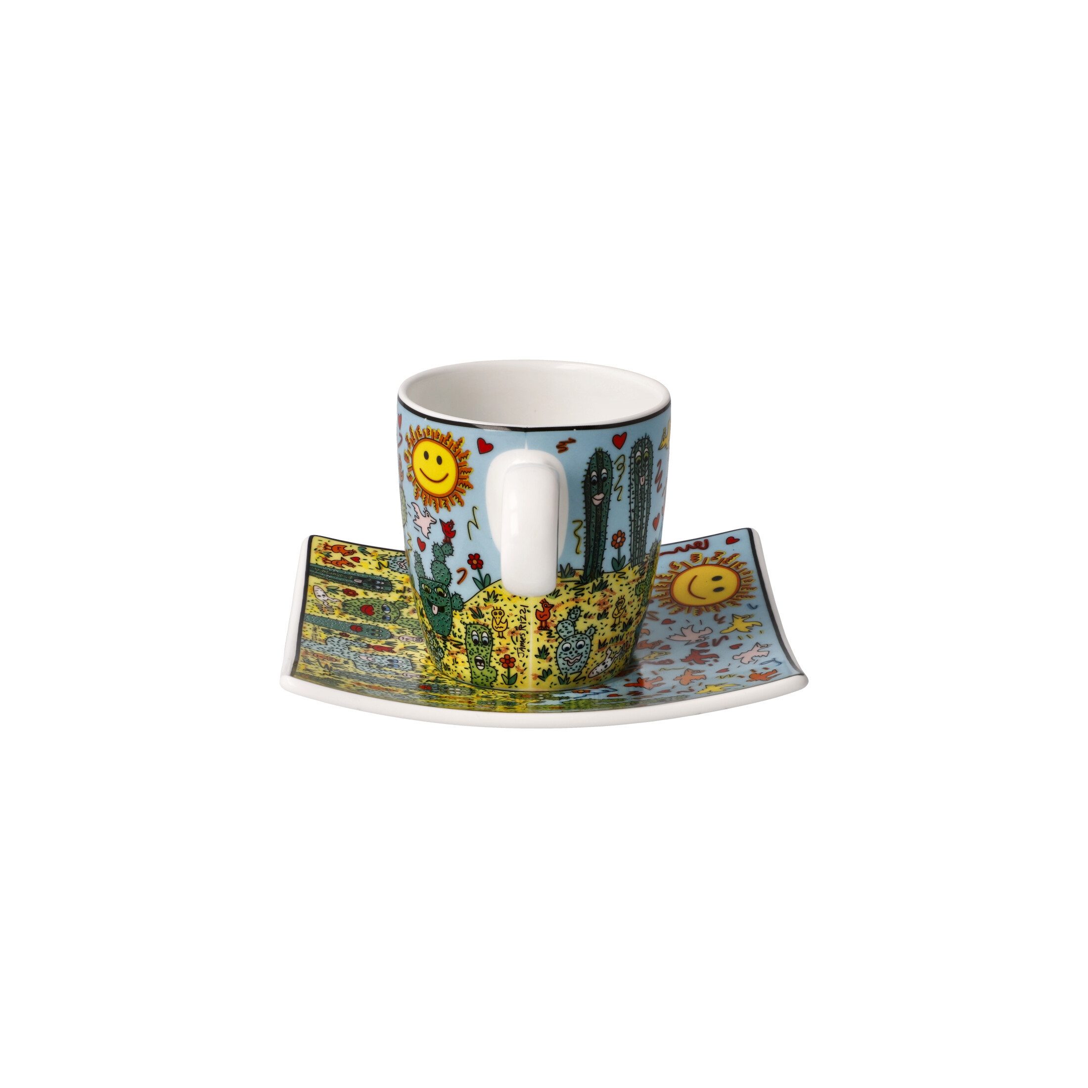Goebel Espressotasse James Rizzi, Porzellan, Spülmaschinengeeignet, Mehrfarbig, Desert Life, H: 6.5cm
