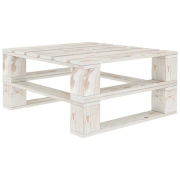 vidaXL Gartenlounge-Set 6-tlg. Garten-Lounge-Set Paletten mit Kissen in Creme Holz, (1-tlg)