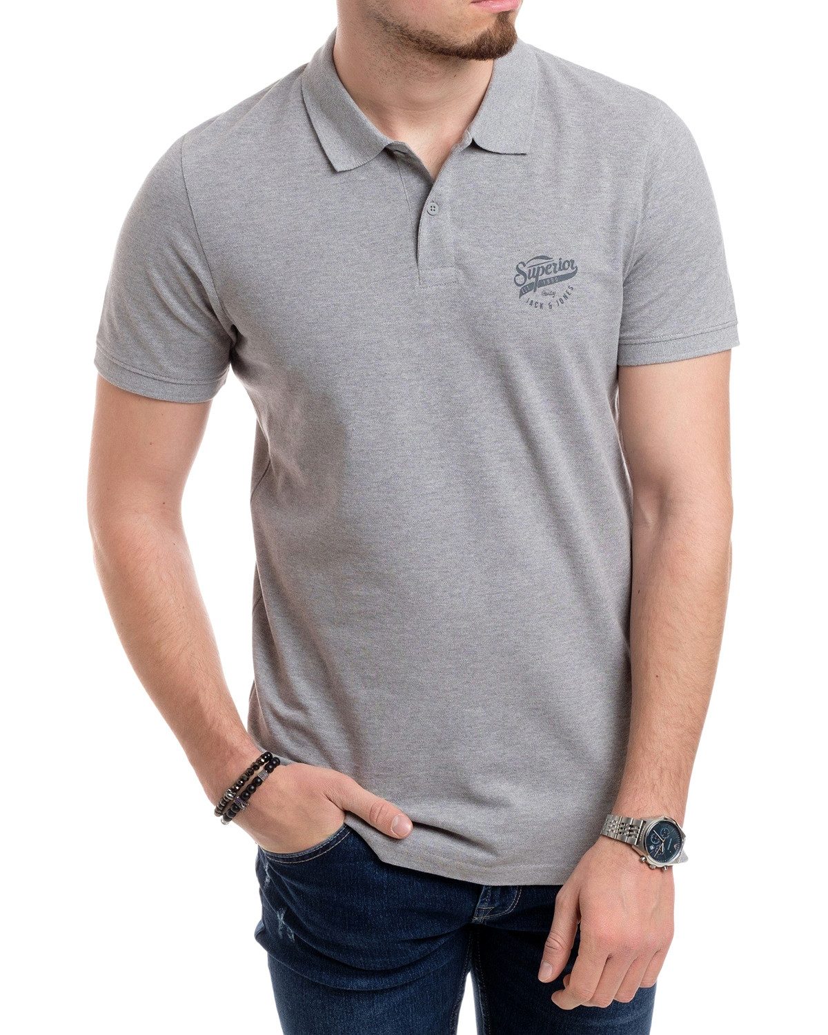 Jack & Jones Poloshirt (Spar-Set, 3er-Pack) mit besticktem Logo