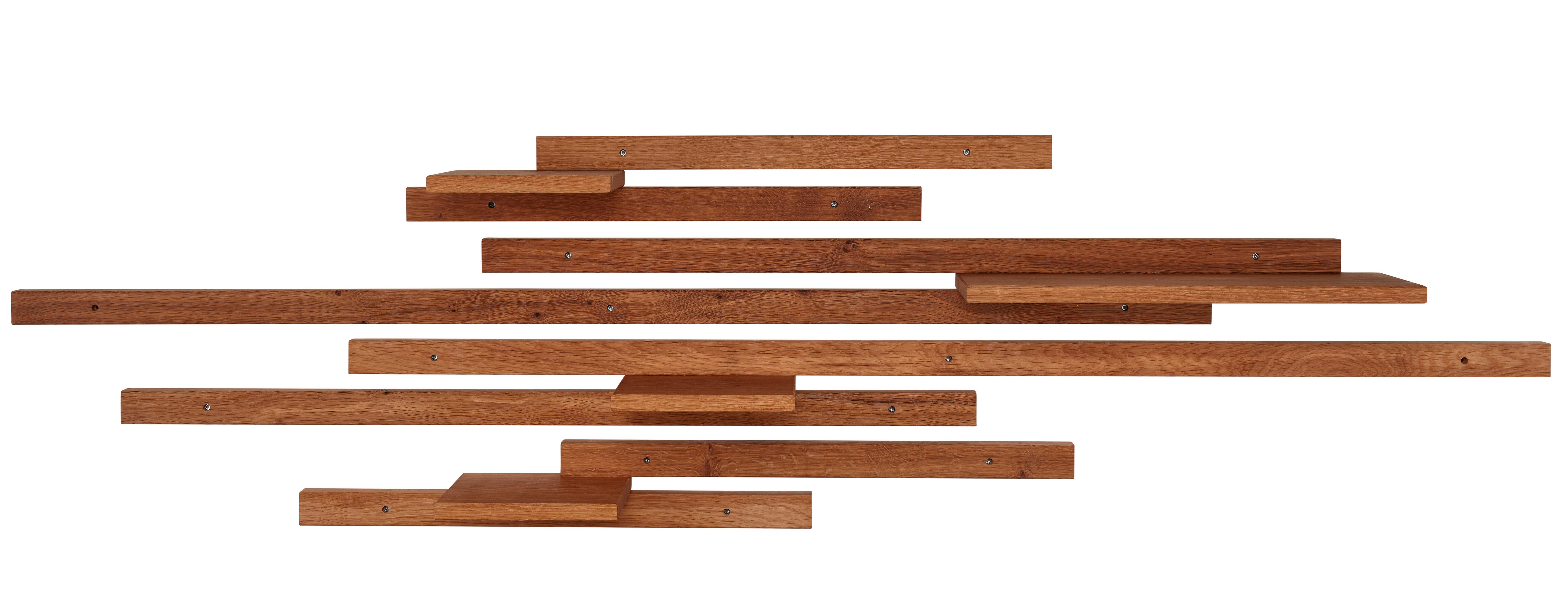 Living Oak Wandregal Eiche No.02 - zur freien Gestaltung und in verschiedenen Ausführungen, handgefertigt in Deutschland