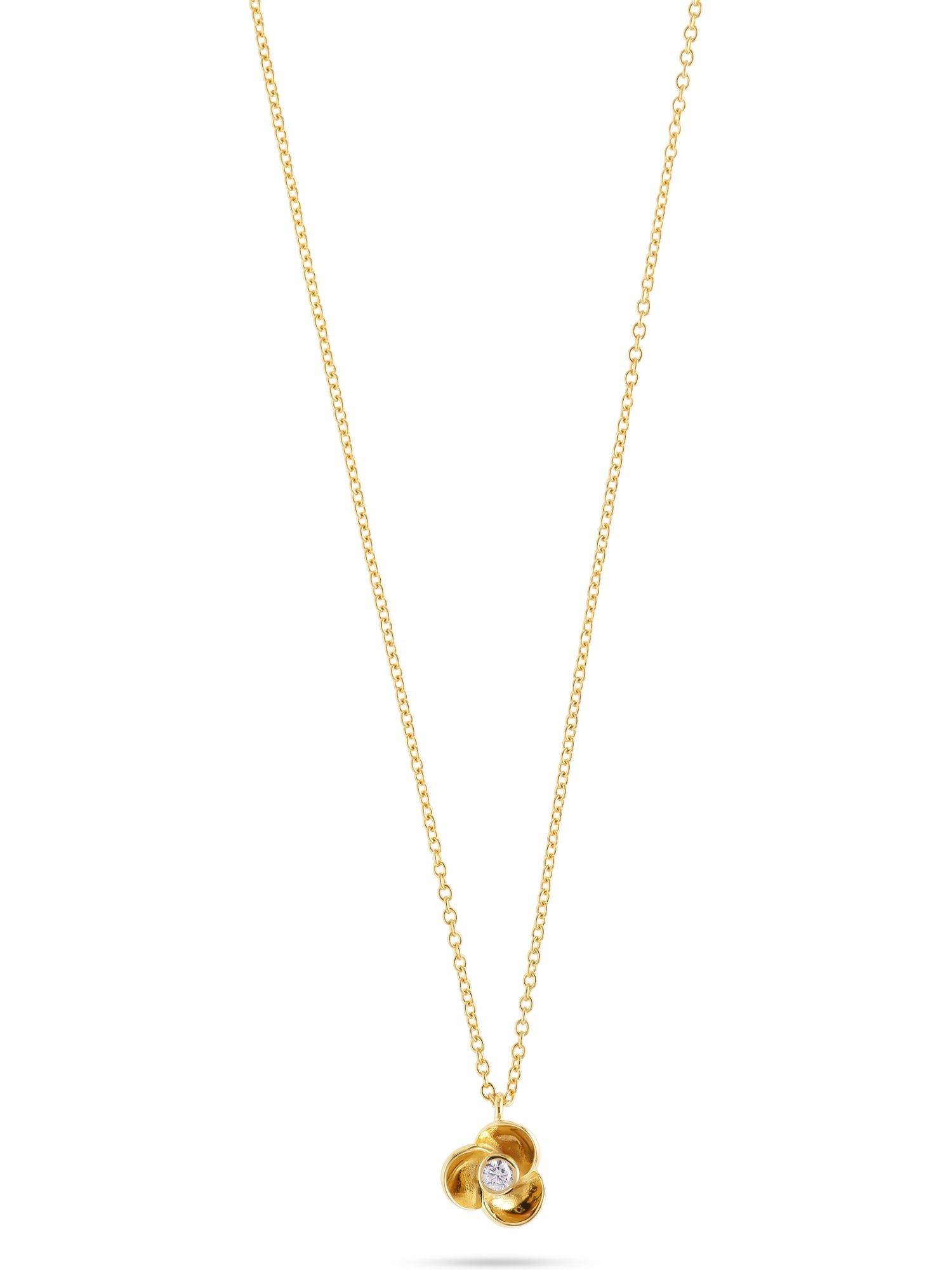 Silberkette JETTE Damen-Kette 925er Silber, recycelt Zirkonia
