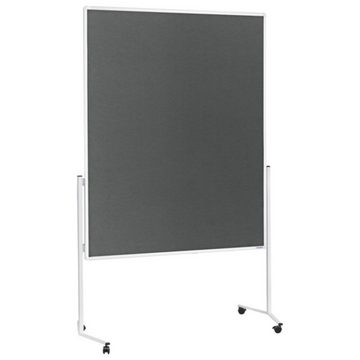 magnetoplan® Anzeigetafel Moderationstafel mit Rollen - 150x120cm - Filz - pinnbar (1-St)