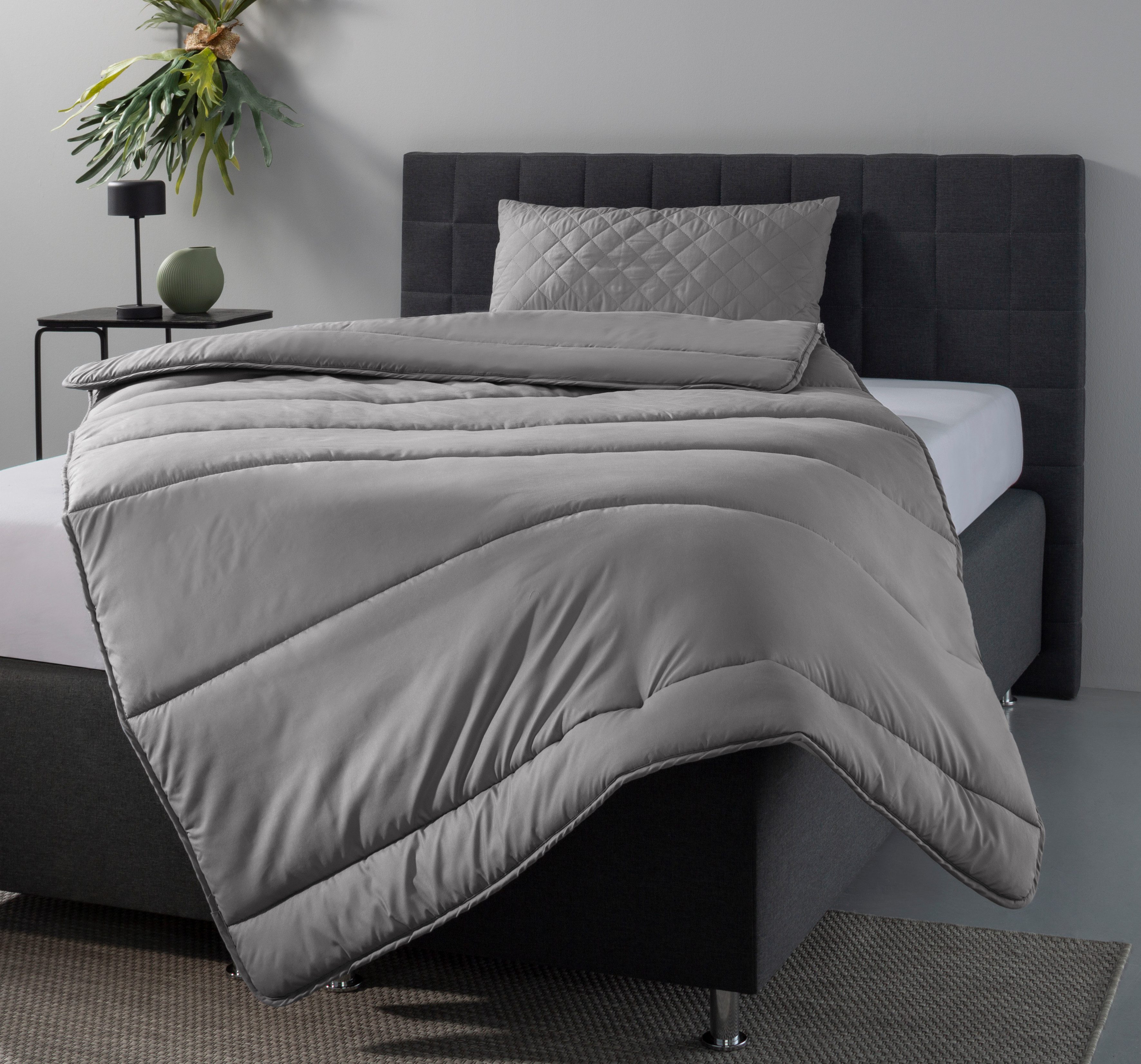 OTTO home Microfaserbettdecke + Microfaserkissen Clarra Spar Set, Decke + K günstig online kaufen