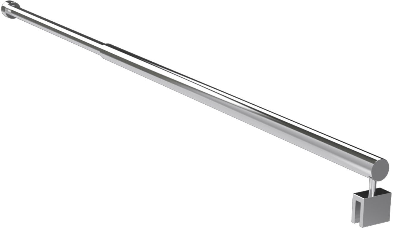 Marwell Duschwand-Stabilisationsstange Parma, verstellbar 70 bis 100 cm, für Glasstärken von 6-8 mm