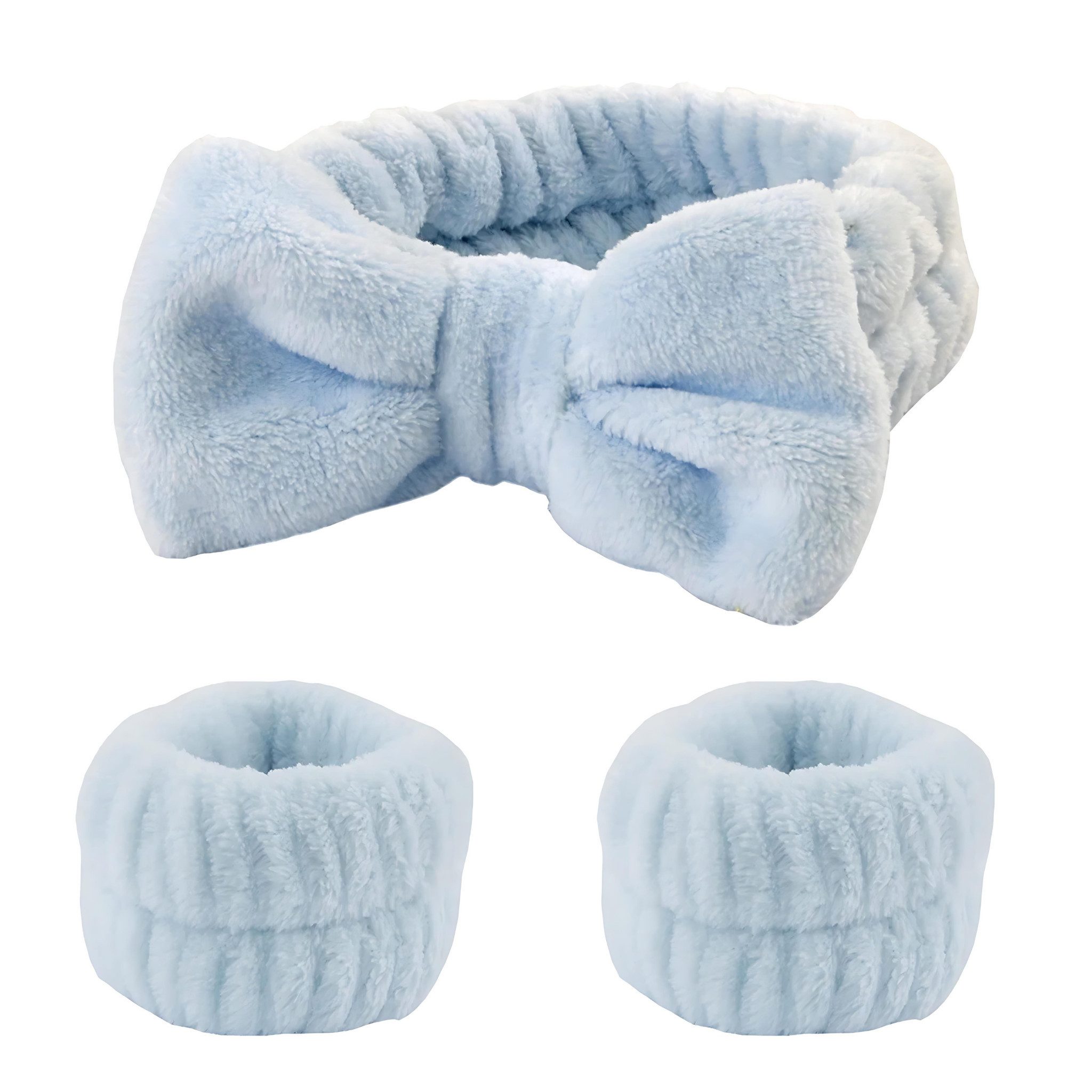 HS.SUPPLY Диадема Haarband, Gesichtsband, Schminkband, Handgelenkband-Set, perfekt für die tägliche Hautpflege