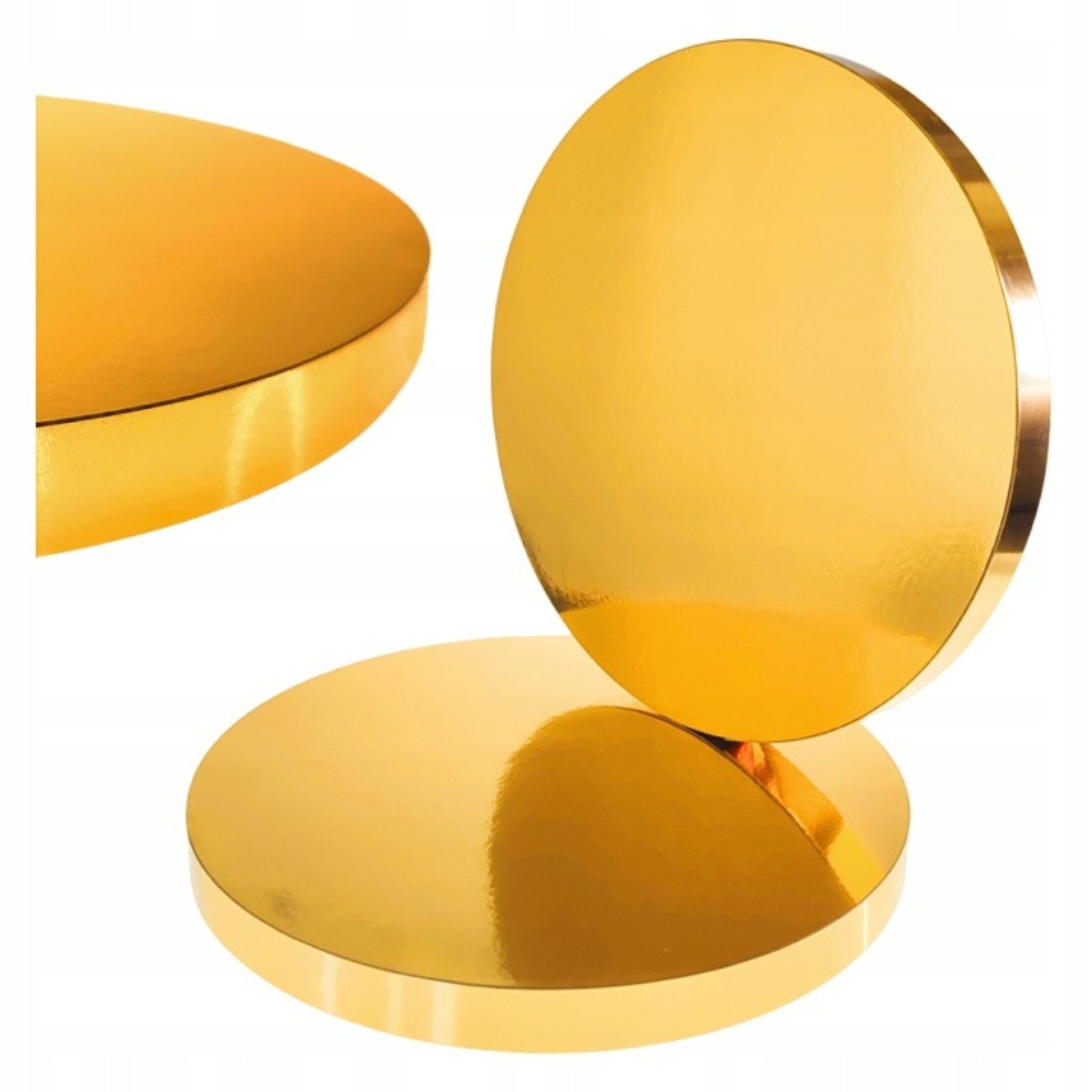 Festivalartikel Tortenplatte Tortenunterlage Styrodur Premium Gold 34 cm 2 cm Stark Rund, (1-tlg)