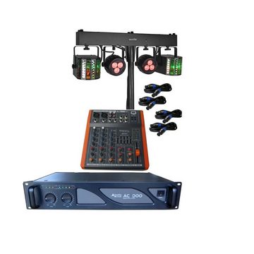 DSX DJ Set Mixer Anlage Nebel LED Licht Verstärke Musikanlage Party-Lautsprecher (2000 W)