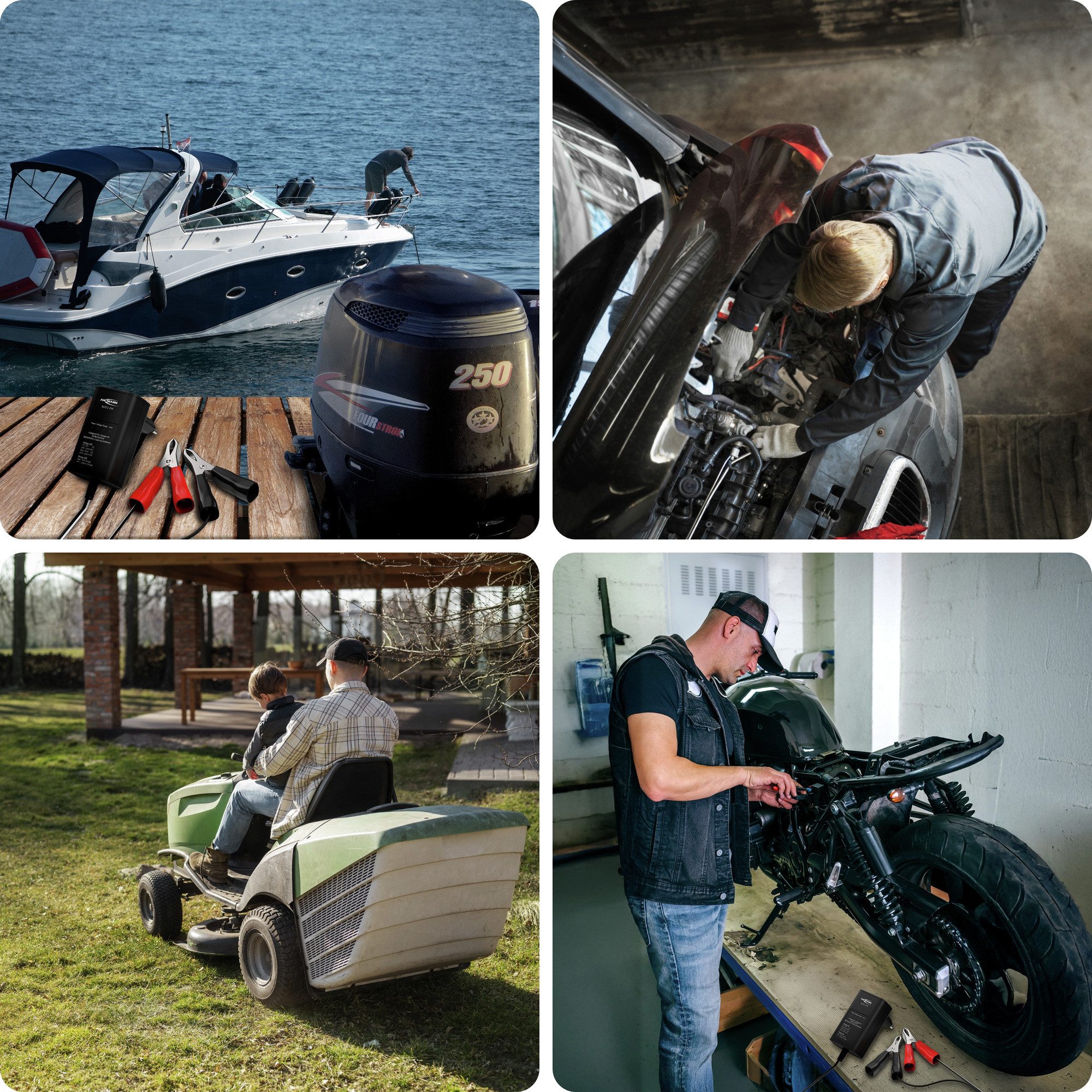 ANSMANN AG KFZ-Ladegerät für 2v/6V/12/24V Autobatterie – Vollautomatisch Universal-Ladegerät