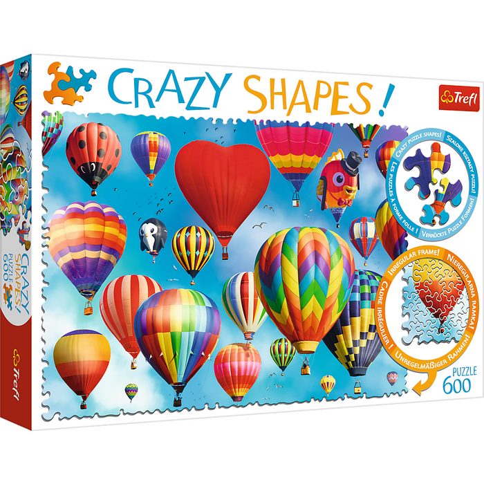 Trefl Puzzle Trefl 11112 Crazy Shapes bunte Luftballons Puzzle 600 Puzzleteile Made in Europe