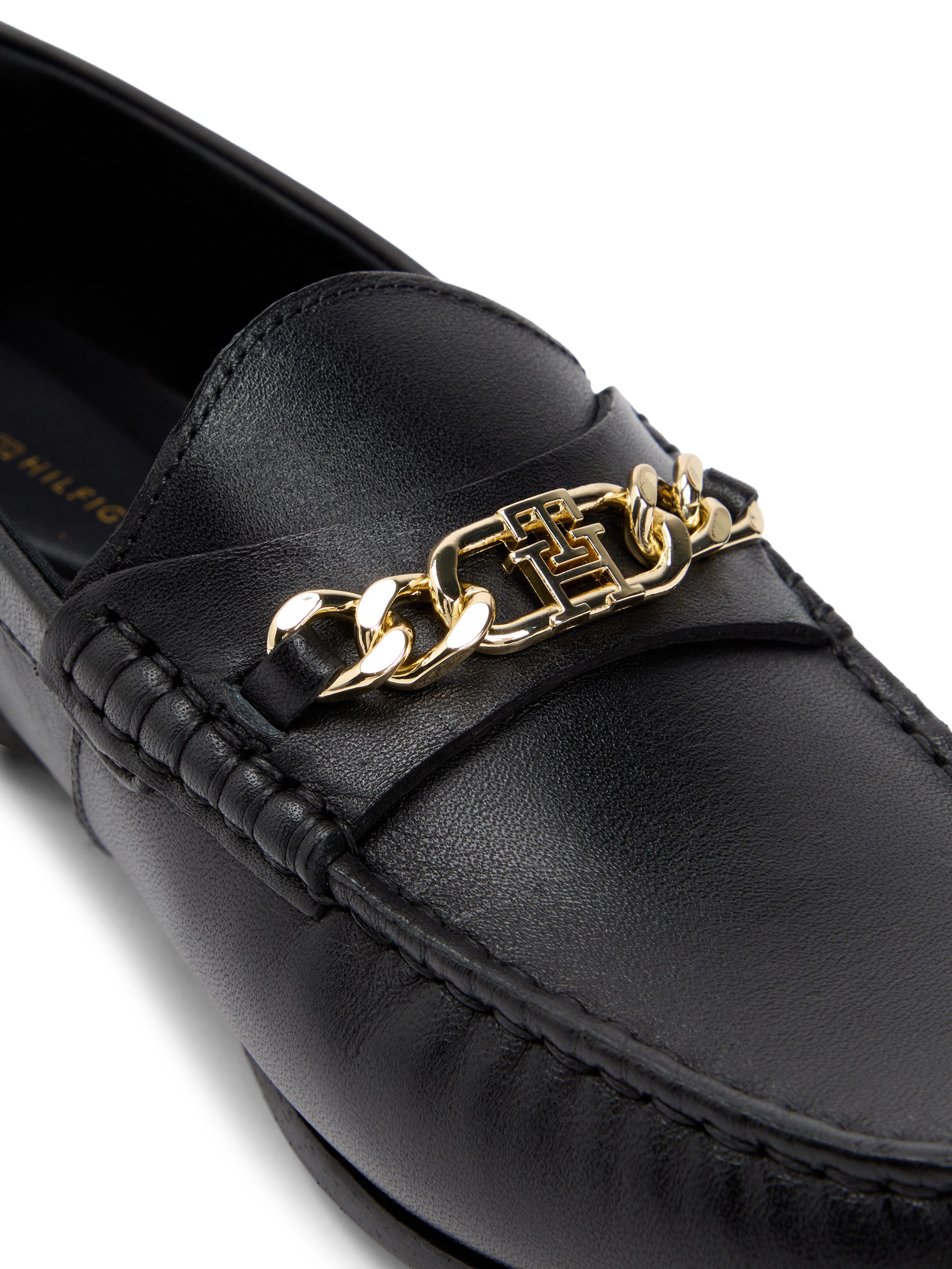 Tommy Hilfiger TH CHAIN LEATHER LOAFER Loafer Businesschuh, Slipper, Schlup günstig online kaufen