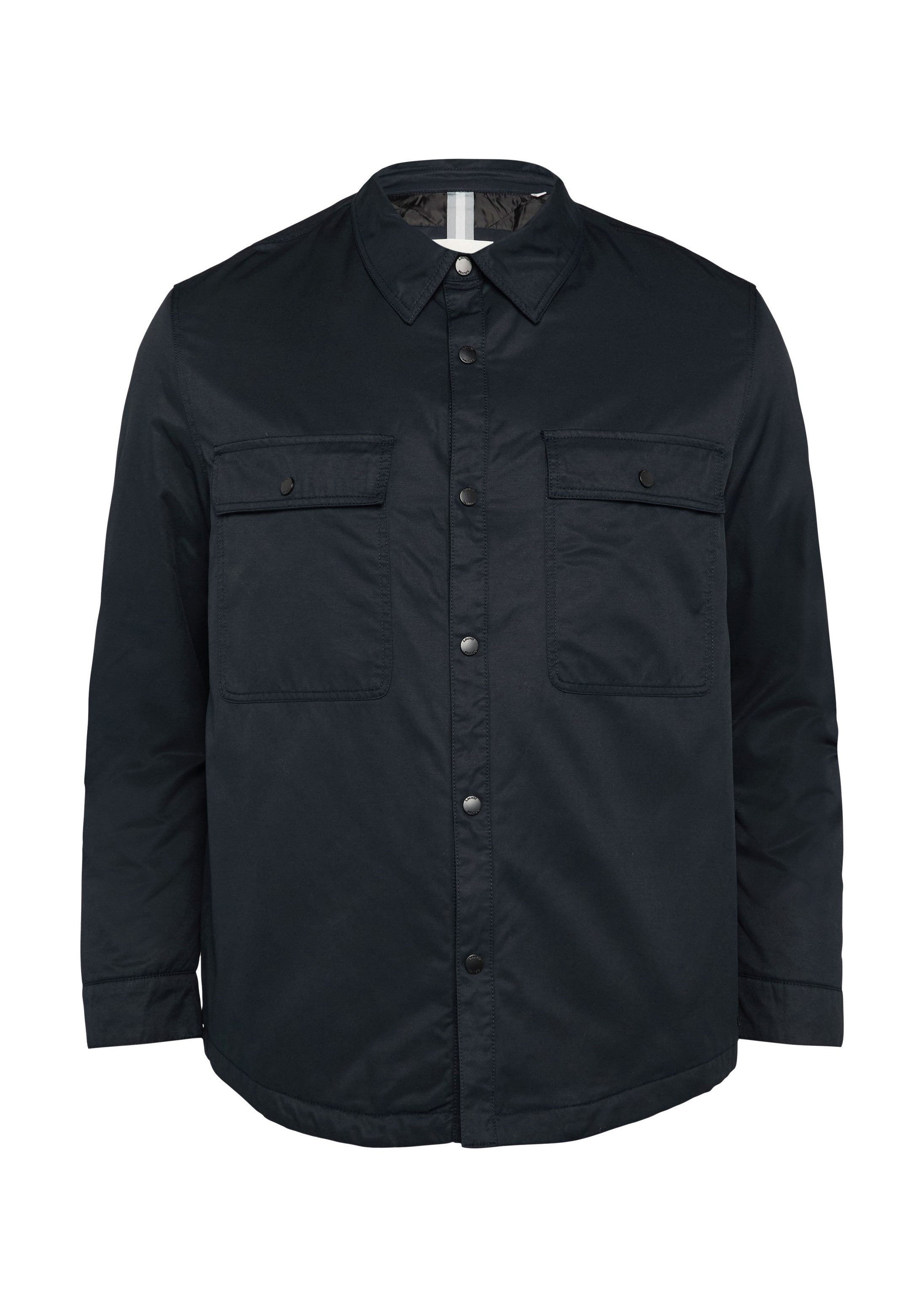 s.Oliver Hemdjacke Outdoor-Jacke Gefüttertes Twill-Overshirt mit Brusttaschen
