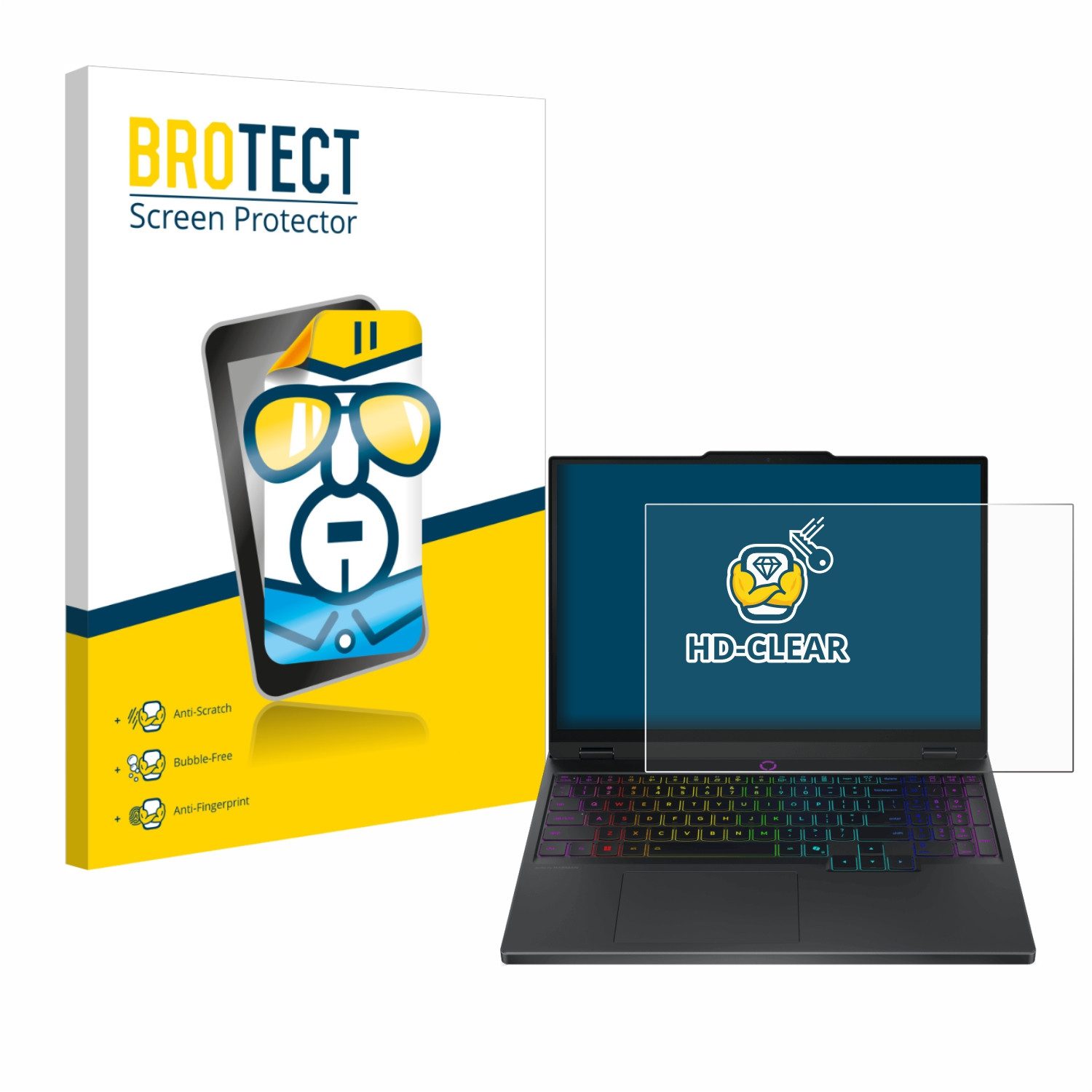 BROTECT Displayschutzfolie Schutzfolie für Lenovo Legion 5i Gen 10 15", Displayschutz Schutz Folie Klar Transparent
