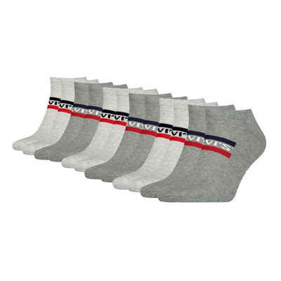 Levi's® Sneakersocken Superior Comfort (6-Paar) mit Markenschriftzug auf dem Spann