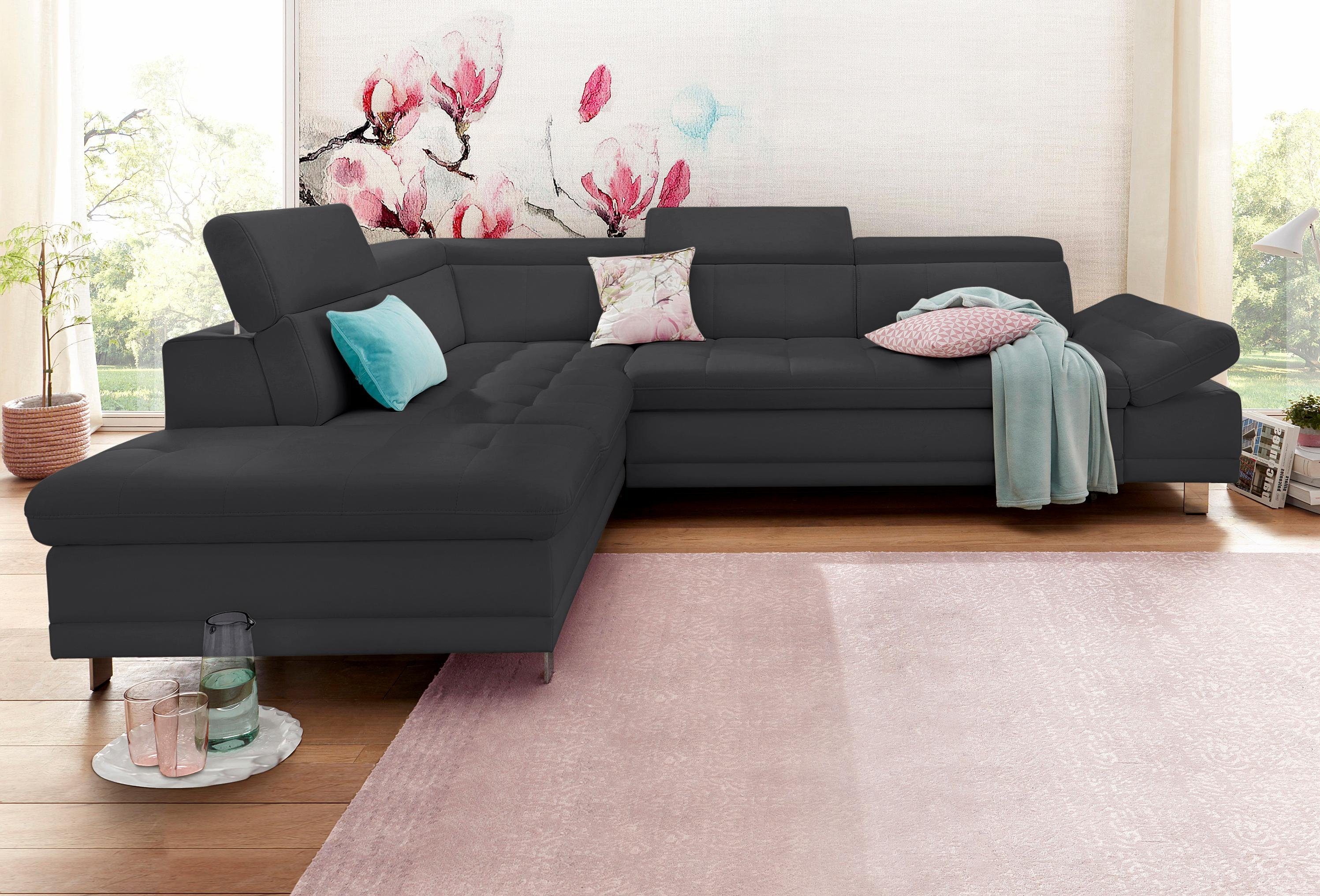sit&more Ecksofa "Limit L-Form", wahlweise mit Bettfunktion und Bettkasten günstig online kaufen