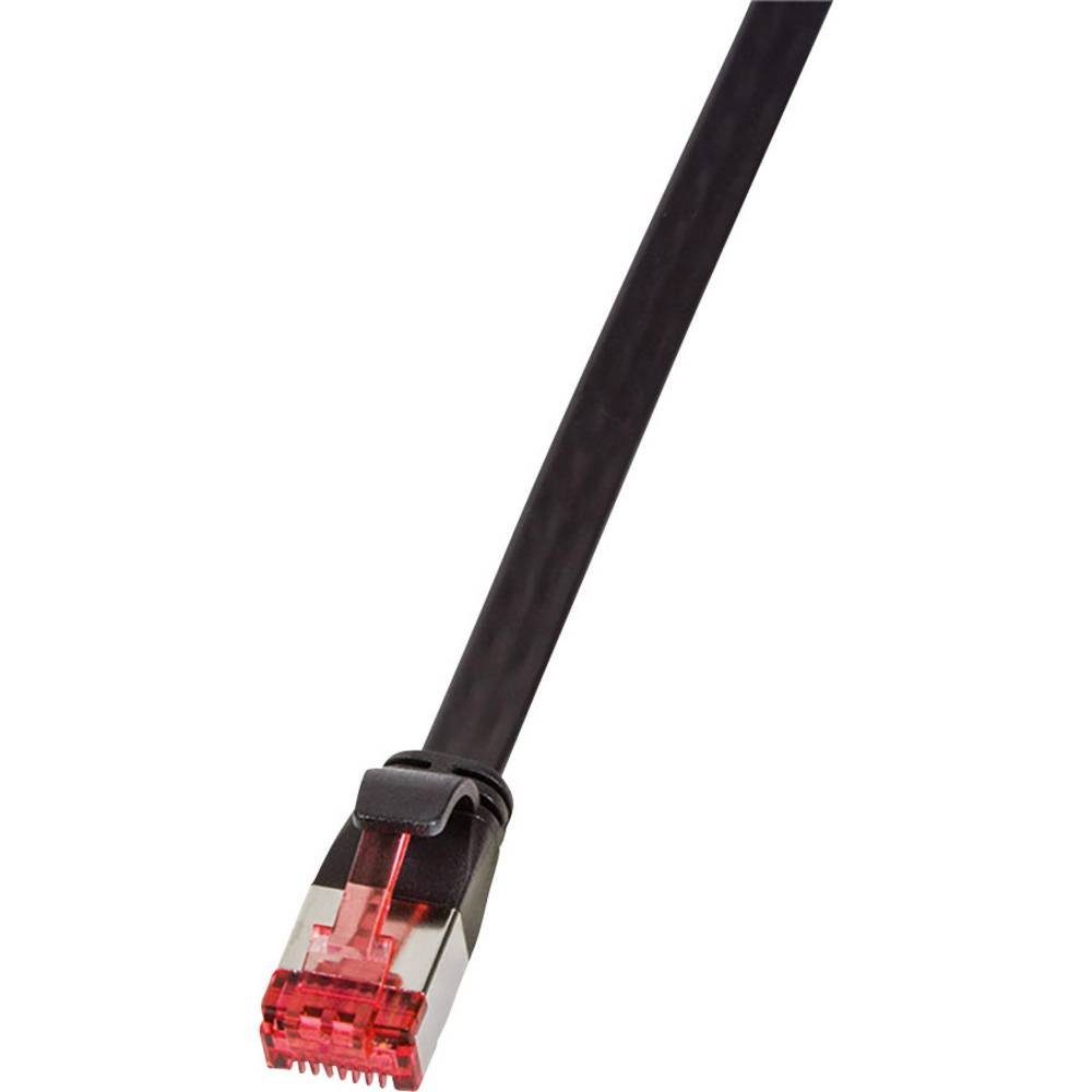 LogiLink ® Patchkabel Flach Cat.6 Geschirmt (PIMF) LAN-Kabel | Stromversorgungskabel