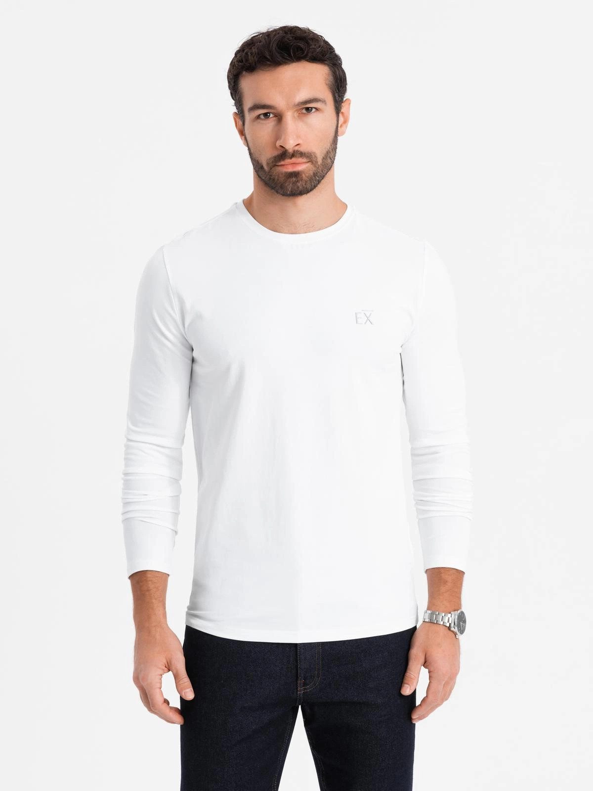 OMBRE Longsleeve Herren SLIM FIT Longsleeve günstig online kaufen