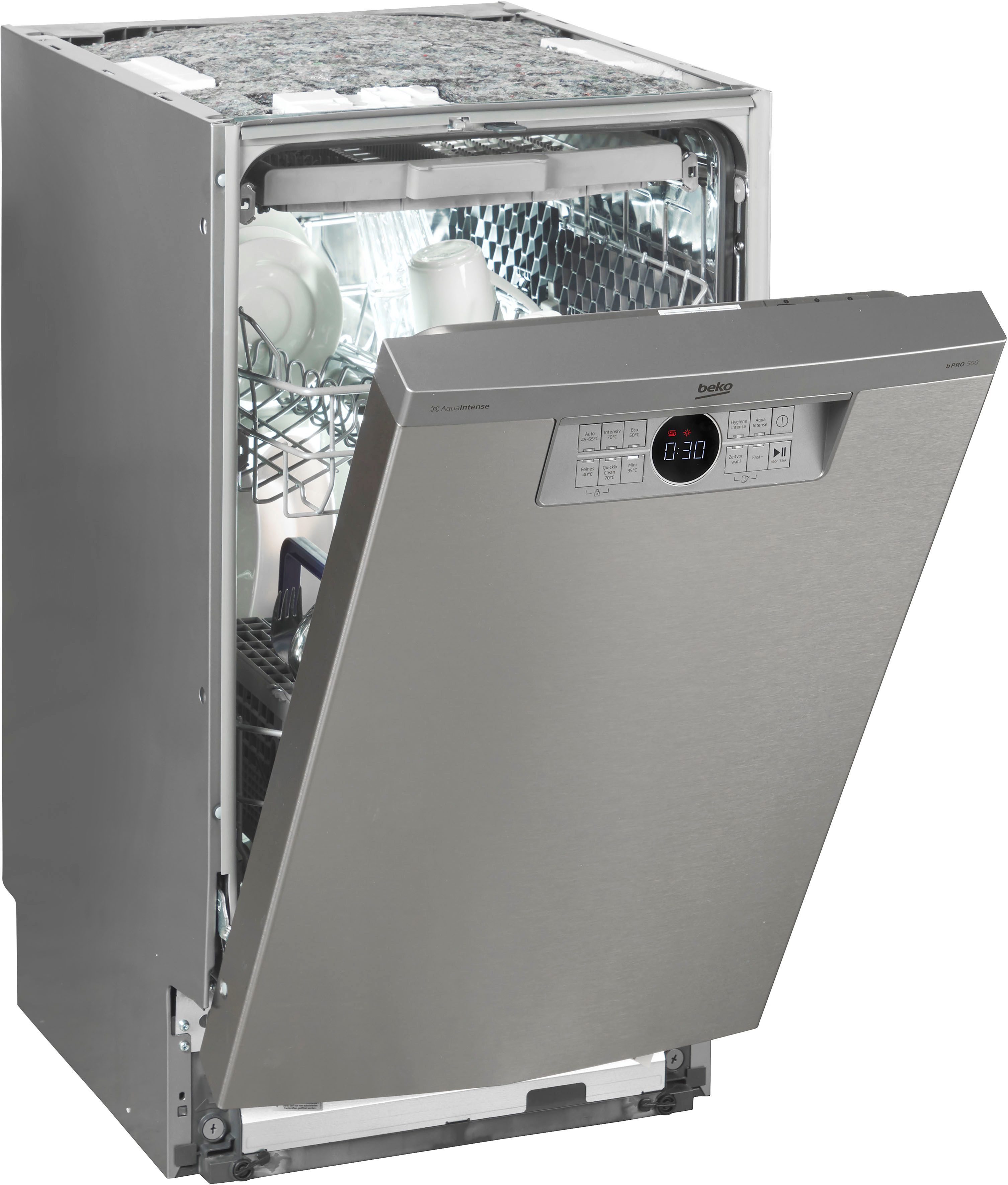 BEKO Unterbaugeschirrspüler BDUS26040XQ 7686201635, 10 Maßgedecke, XL-Geschirrspüler mit 81,6 cm Höhe – ideal für hohe Arbeitsplatten