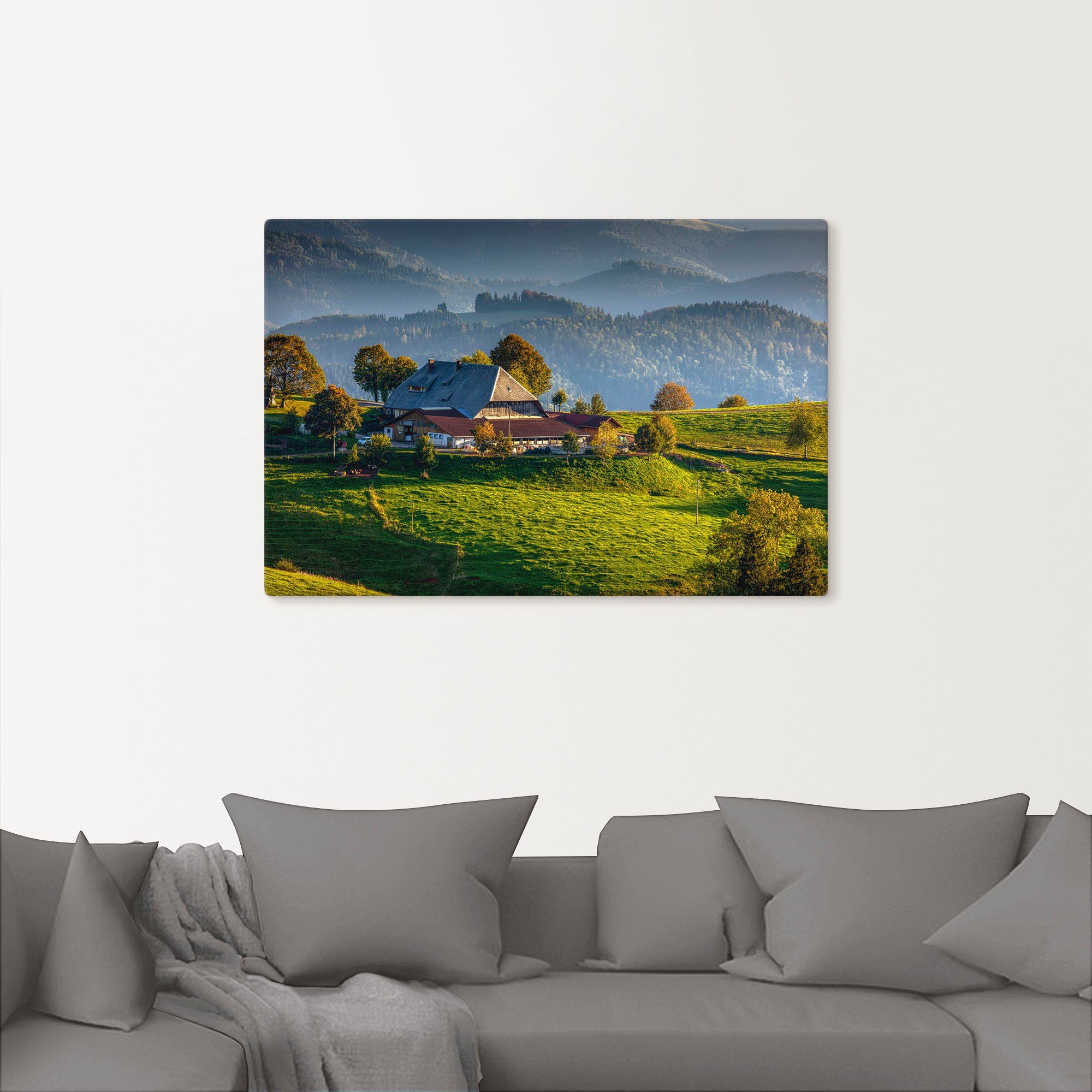 Artland Leinwandbild Bauernhof bei St.Peter Schwarzwald, Berge & Alpenbilder (1 St), auf Holzrahmen gespannt