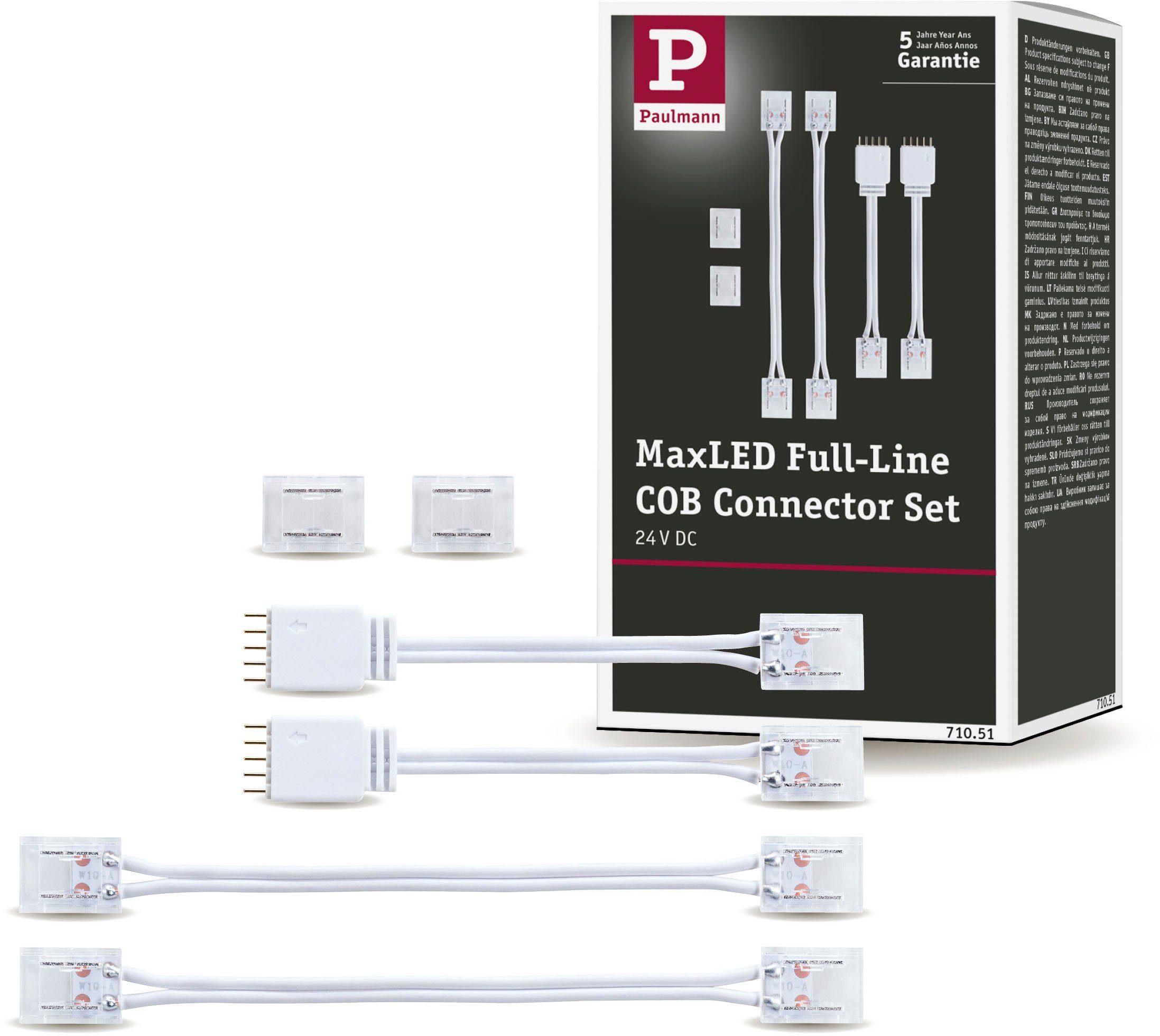 Paulmann LEDStreifen »MaxLED 1000 Connector Set FullLine COB 2erSet