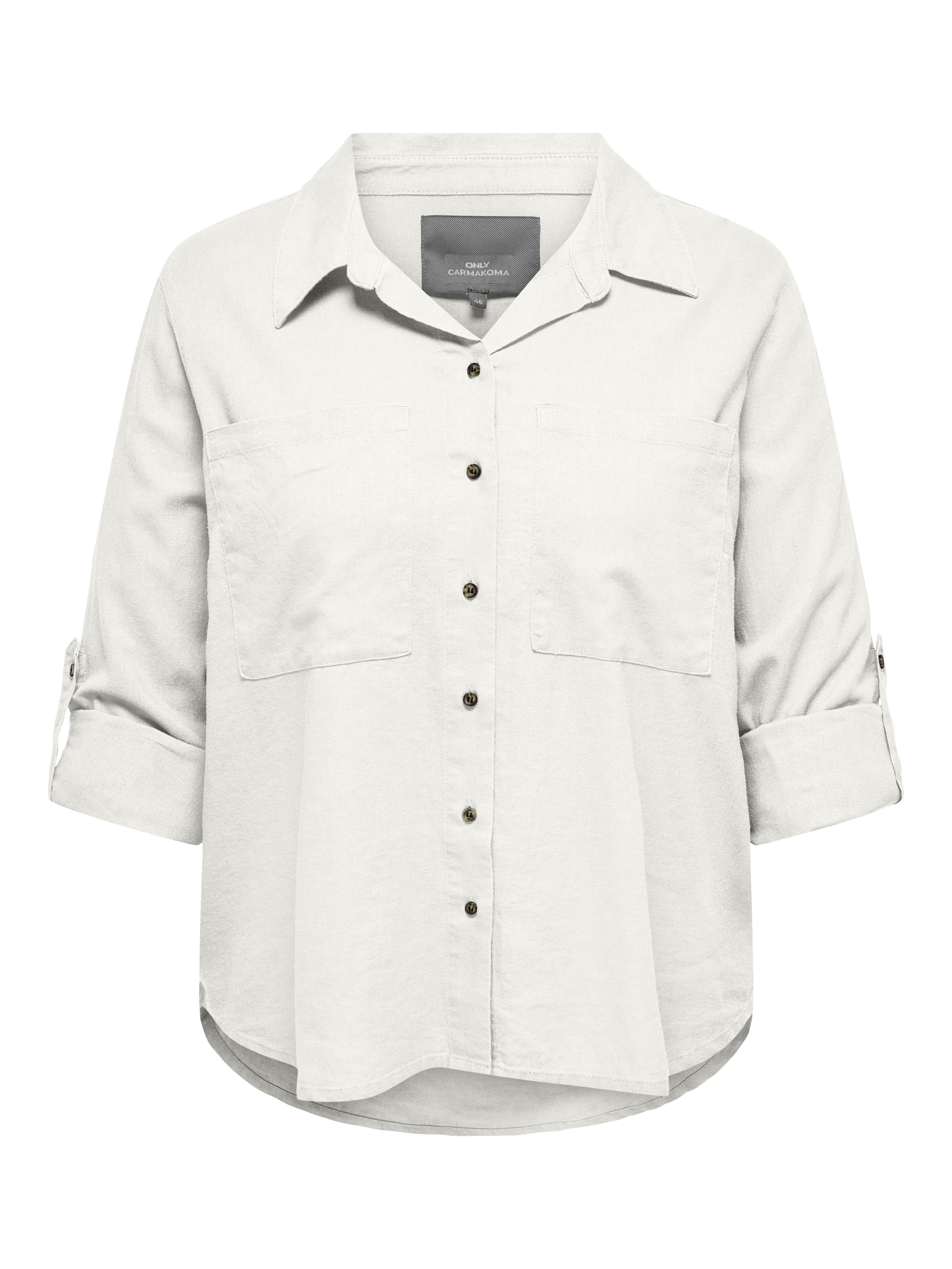 ONLY CARMAKOMA Langarmbluse "CARYASMIN-CARO L/S LINEN SHIRT PNT" günstig online kaufen