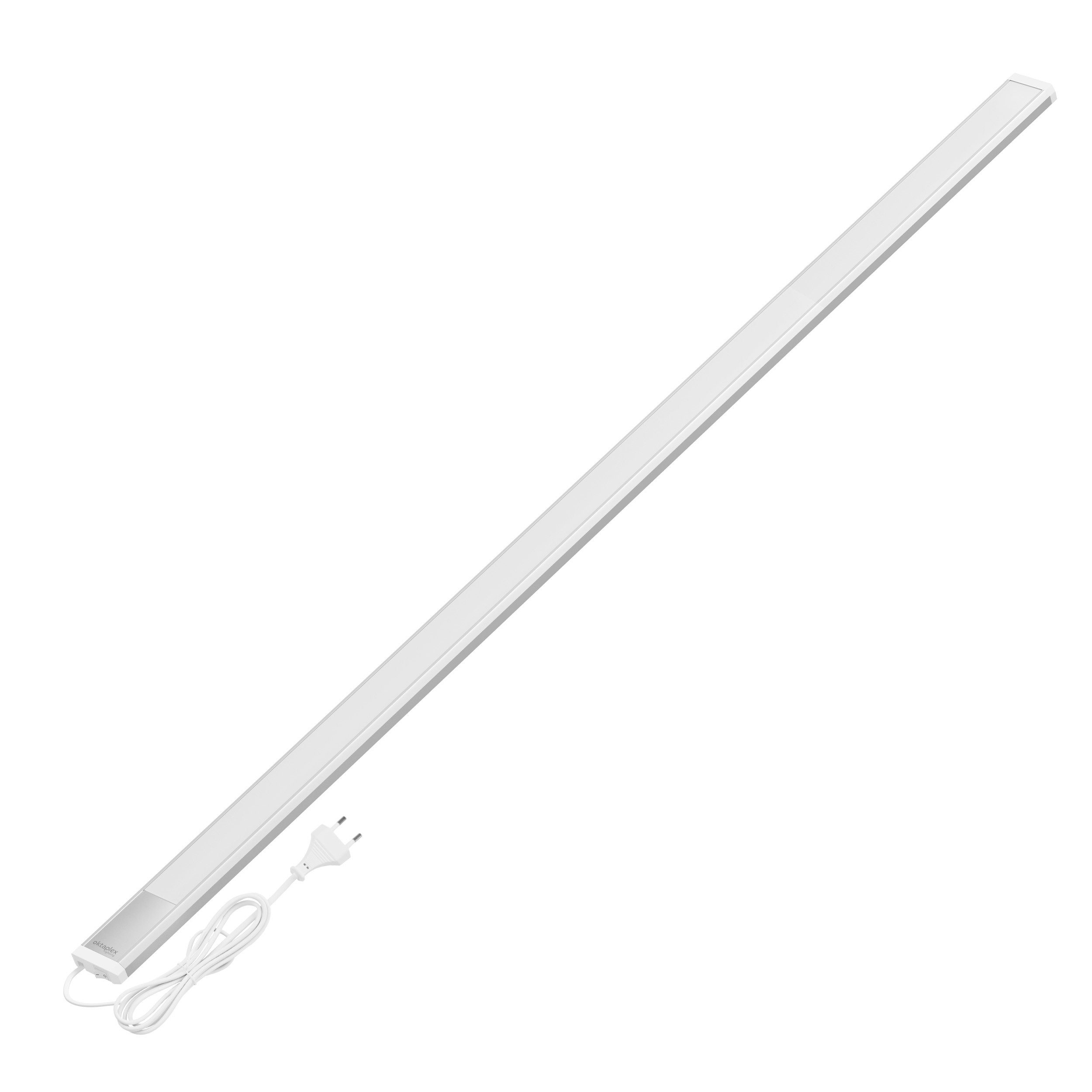 Oktaplex lighting LED Unterbauleuchte flach Unterbauleuchte Küche LED 120cm Alu 1380lm 17,5W, LED, warmweiß, 3000K Lichtleiste Küche Aluminium mit Schalter