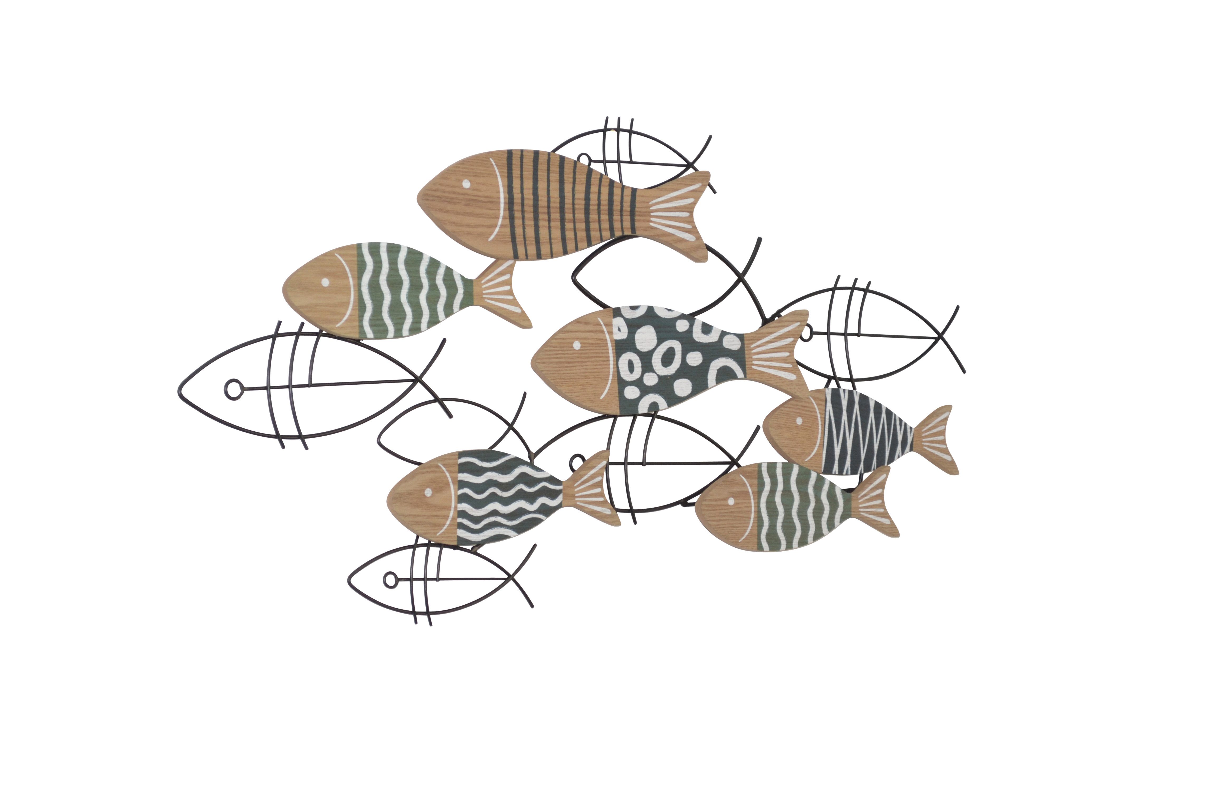 moebel-direkt-online Wanddekoobjekt Wanddekoration "Fische" ca. 78 cm breit günstig online kaufen