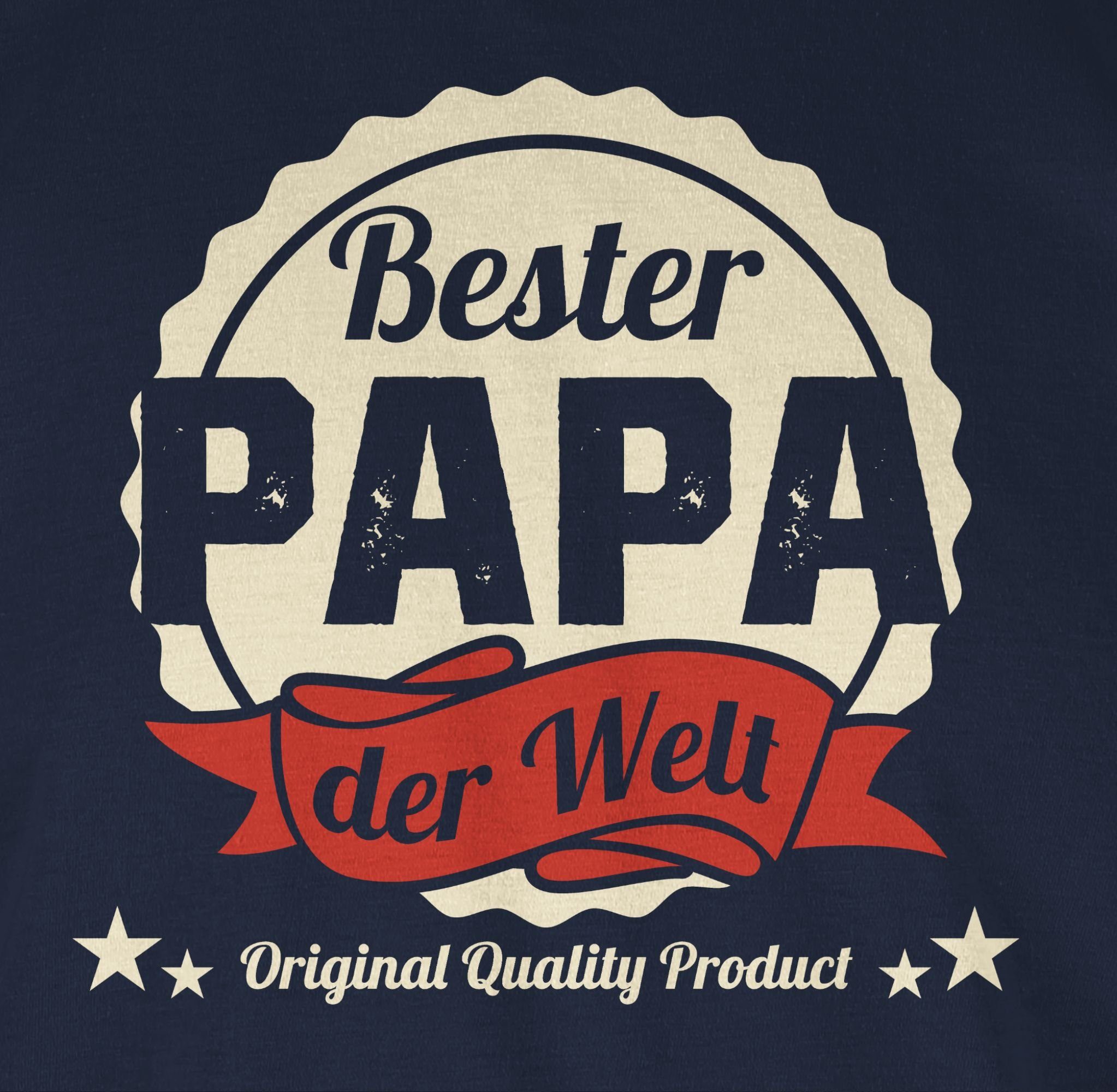 Shirtracer T-Shirt für Blau 01 Bester Navy Papa Geschenk Welt der Papa Vatertag